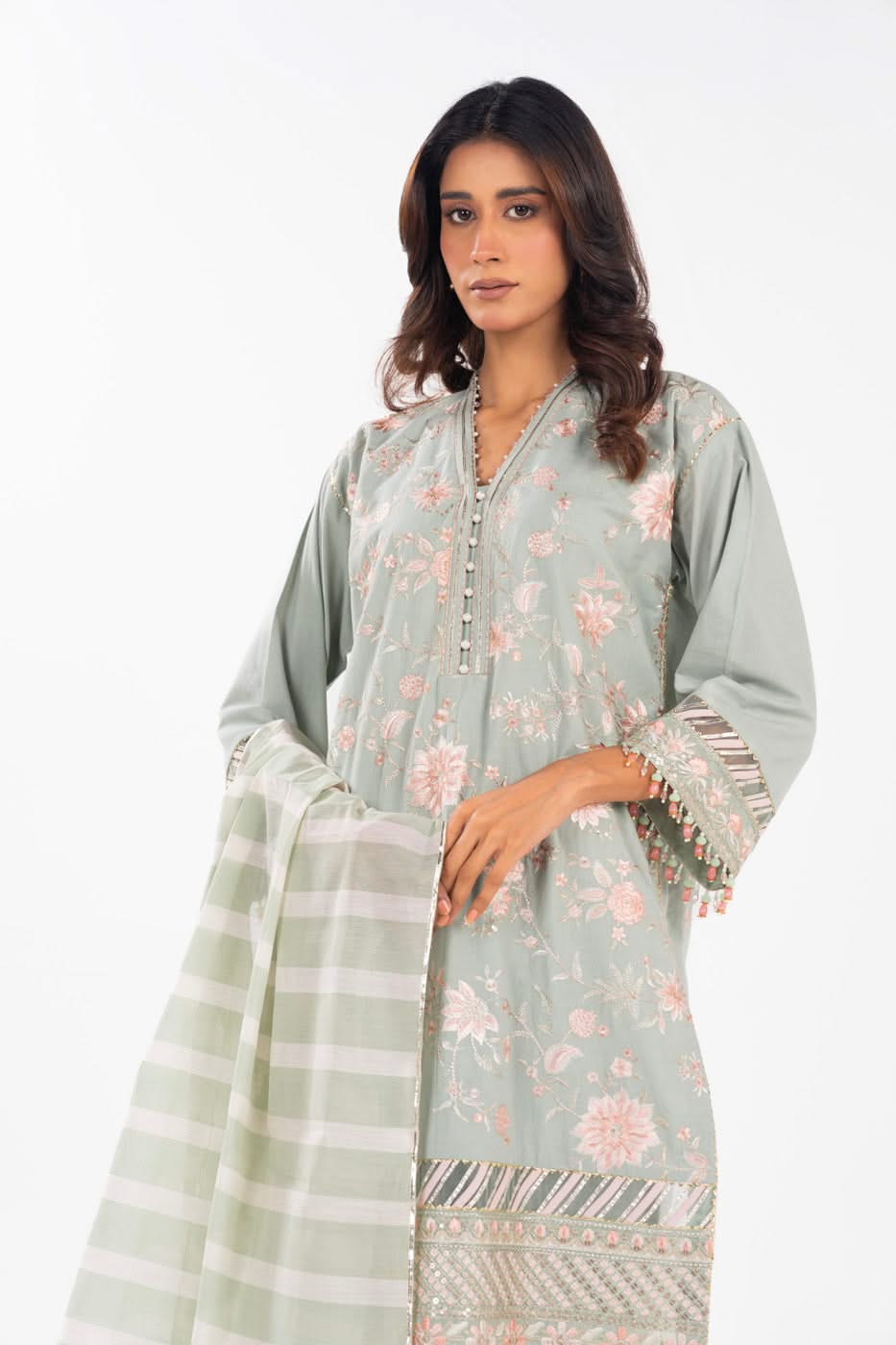 AlKaram | Festive Summer 25 | FC-33N-25-MINT by Alkaram - Designer Dress - Type: Ladies Clothes - Available at Libayah - 100% Original