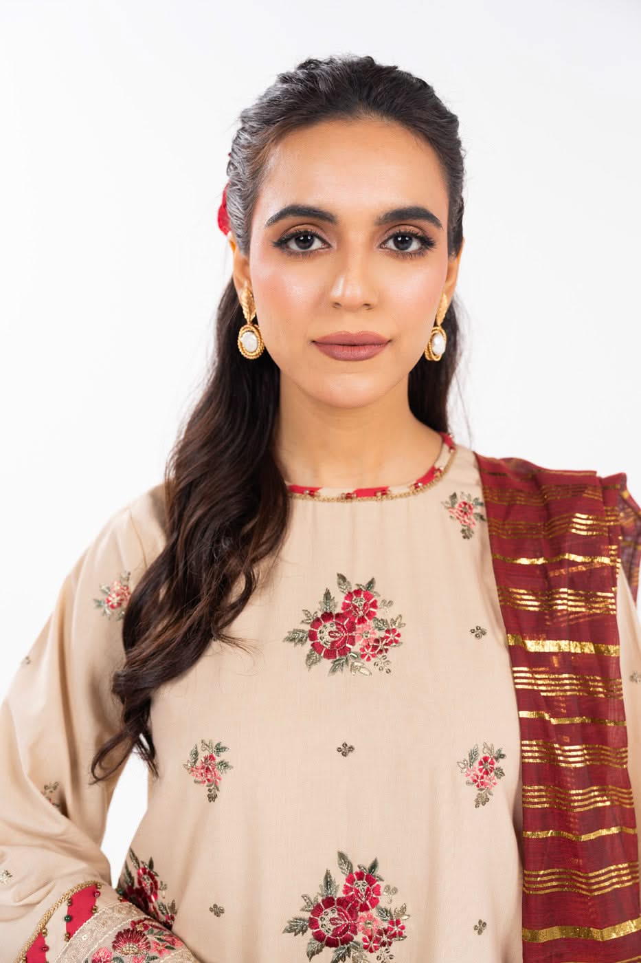 AlKaram | Festive Summer 25 | FC-35N-25-Beige by Alkaram - Designer Dress - Type: Ladies Clothes - Available at Libayah - 100% Original