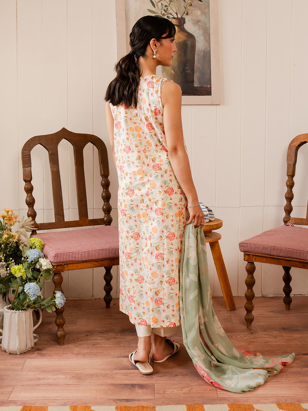 Izel | Oh Spring Lawn 25 | FLORA (B) by Izel - Designer Dress - Type: Ladies Clothes - Available at Libayah - 100% Original