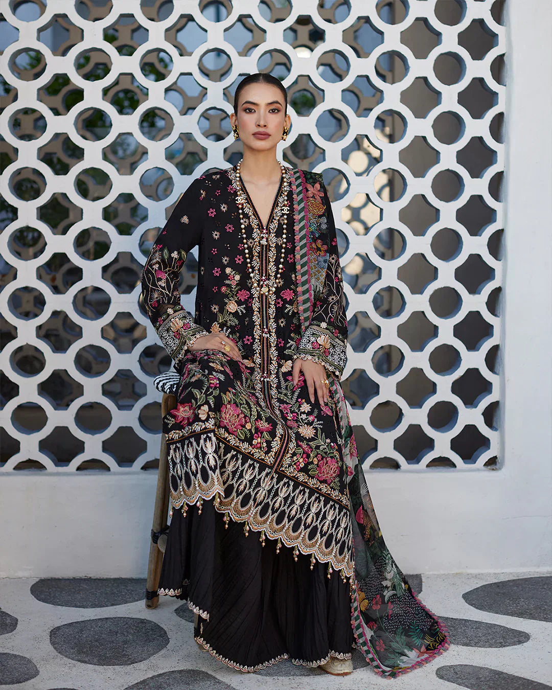 Faiza Saqlain | Liliana Luxury Lawn 24 | Merle by Faiza Saqlain - Designer Dress  - Type : Ladies Clothes - Available at Libayah - 100% Original 