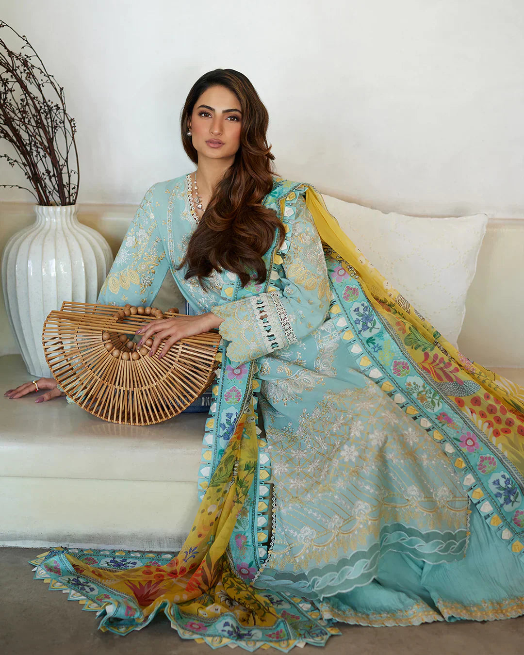 Faiza Saqlain | Liliana Luxury Lawn 24 | Galina by Faiza Saqlain - Designer Dress  - Type : Ladies Clothes - Available at Libayah - 100% Original 