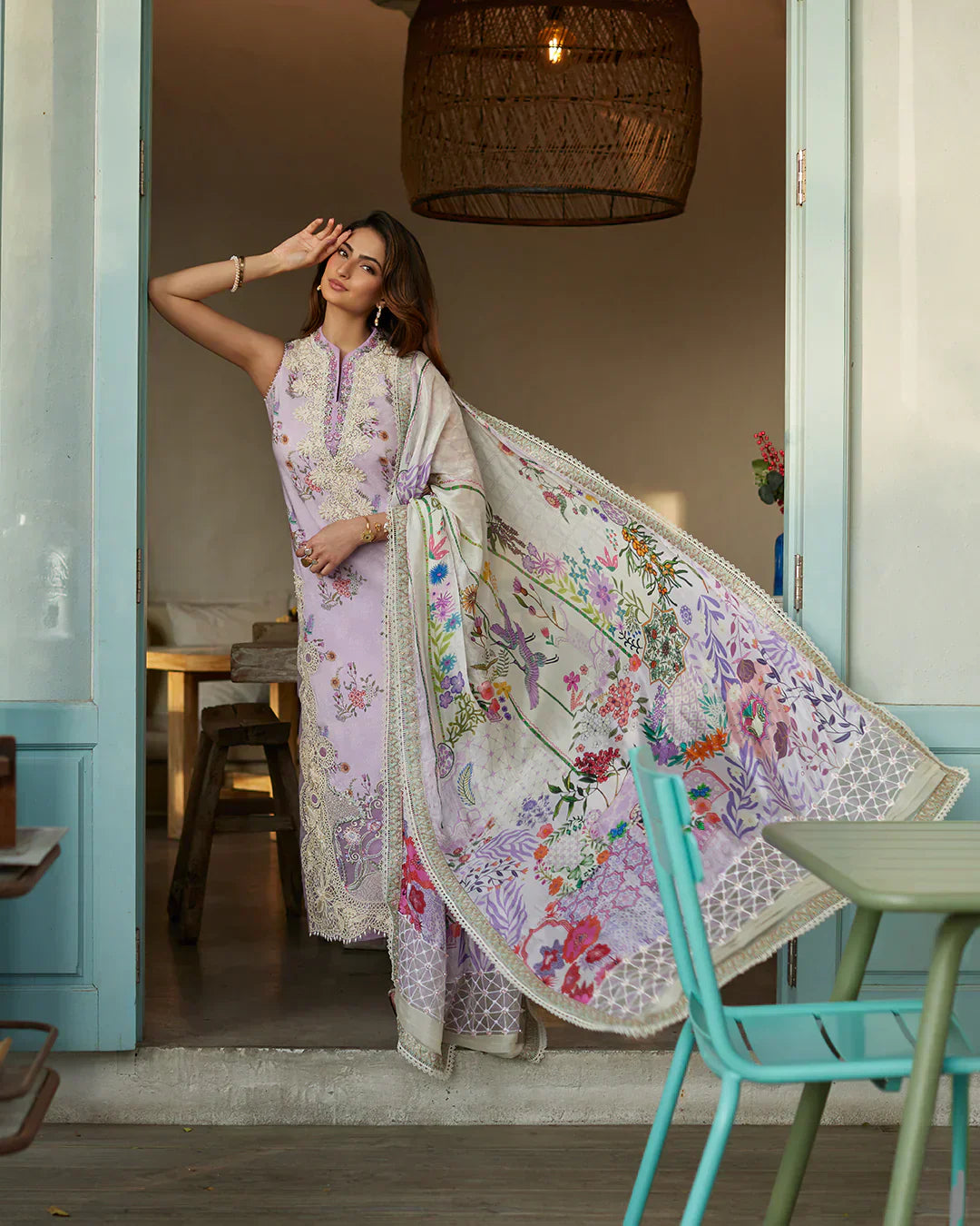 Faiza Saqlain | Liliana Luxury Lawn 24 | Nazeli by Faiza Saqlain - Designer Dress  - Type : Ladies Clothes - Available at Libayah - 100% Original 