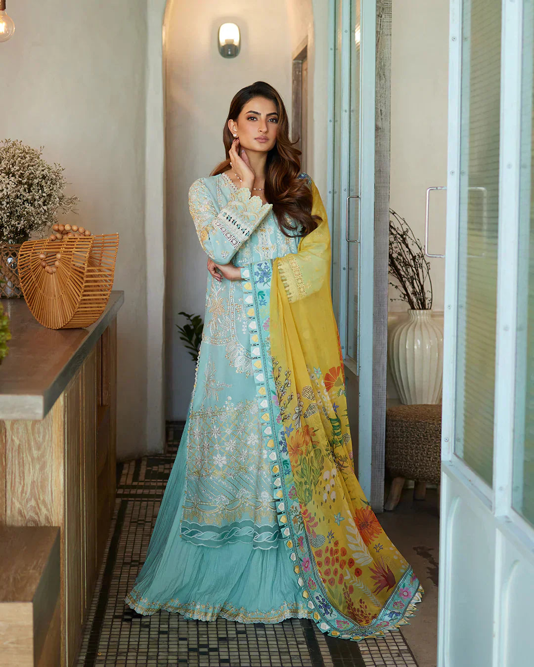 Faiza Saqlain | Liliana Luxury Lawn 24 | Galina by Faiza Saqlain - Designer Dress  - Type : Ladies Clothes - Available at Libayah - 100% Original 