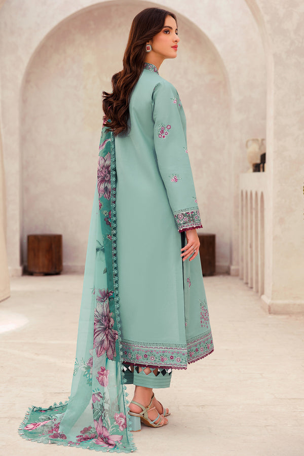 Farasha | Bahaar Embroidered Lawn | Cyan Whisper by Farasha - Designer Dress - Type: Ladies Clothes - Available at Libayah - 100% Original