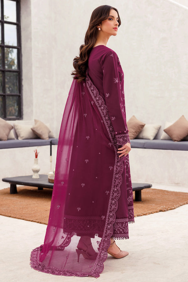 Farasha | Bahaar Embroidered Lawn | Regal Plum by Farasha - Designer Dress - Type: Ladies Clothes - Available at Libayah - 100% Original