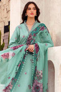 Farasha | Bahaar Embroidered Lawn | Cyan Whisper by Farasha - Designer Dress - Type: Ladies Clothes - Available at Libayah - 100% Original