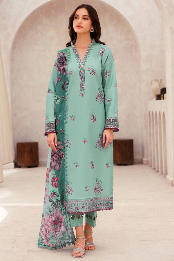 Farasha | Bahaar Embroidered Lawn | Cyan Whisper by Farasha - Designer Dress - Type: Ladies Clothes - Available at Libayah - 100% Original