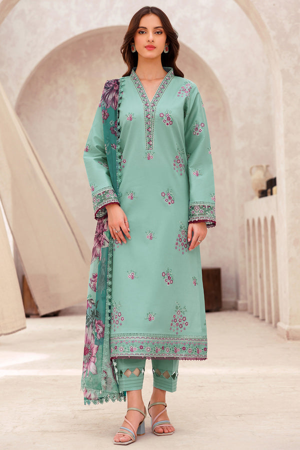Farasha | Bahaar Embroidered Lawn | Cyan Whisper by Farasha - Designer Dress - Type: Ladies Clothes - Available at Libayah - 100% Original