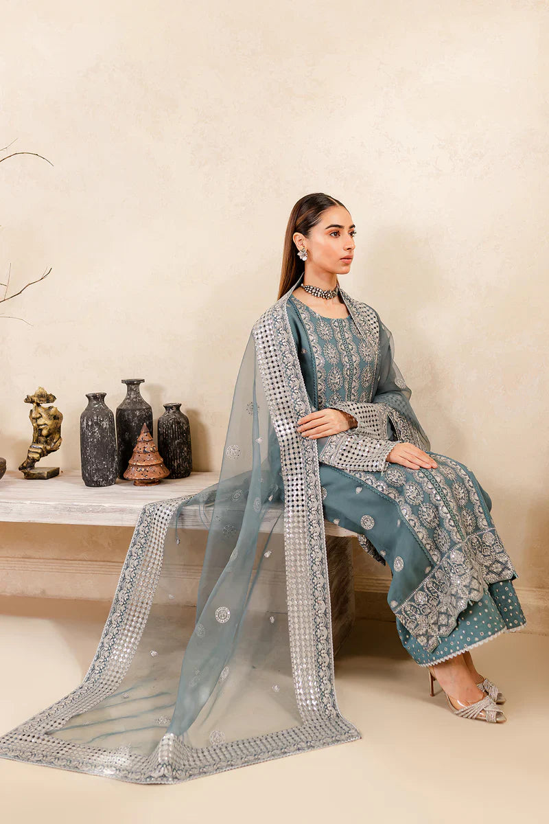 Farasha | Ritizer Festive Formals | Aqua Flora by Farasha - Designer Dress - Type: Ladies Clothes - Available at Libayah - 100% Original