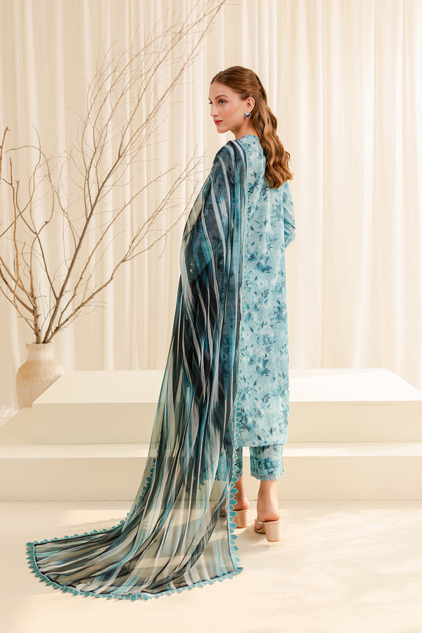 Farasha | Printed Essentials | AQUA BERYL by Farasha - Designer Dress - Type: Ladies Clothes - Available at Libayah - 100% Original