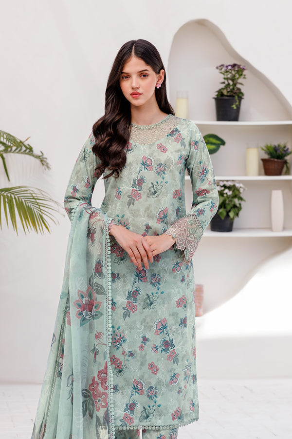 Farasha | Printed Essentials | MINT BREEZE by Farasha - Designer Dress - Type: Ladies Clothes - Available at Libayah - 100% Original