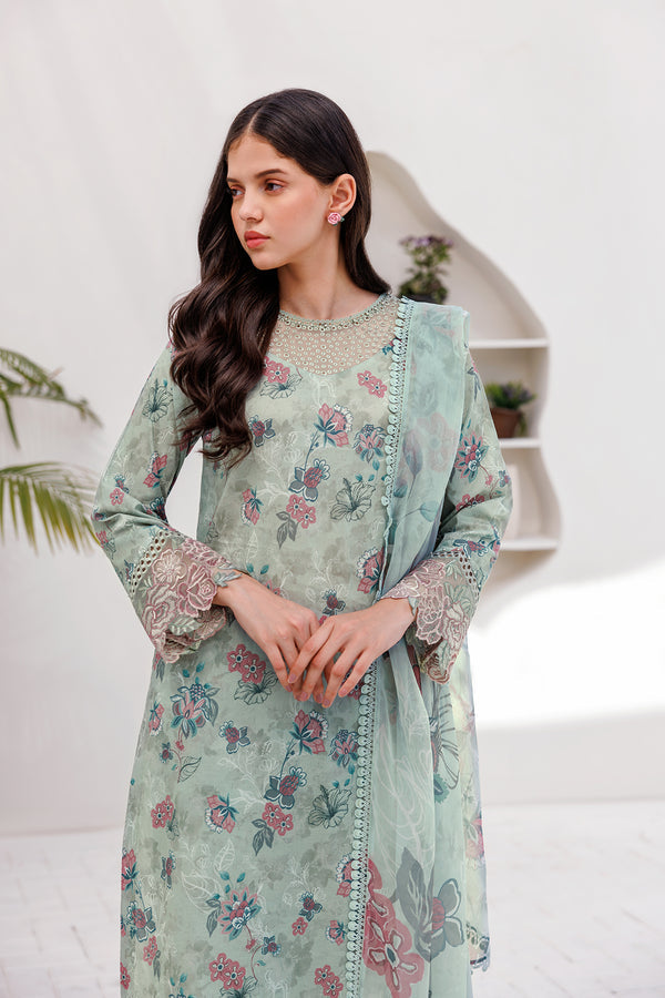 Farasha | Printed Essentials | MINT BREEZE by Farasha - Designer Dress - Type: Ladies Clothes - Available at Libayah - 100% Original