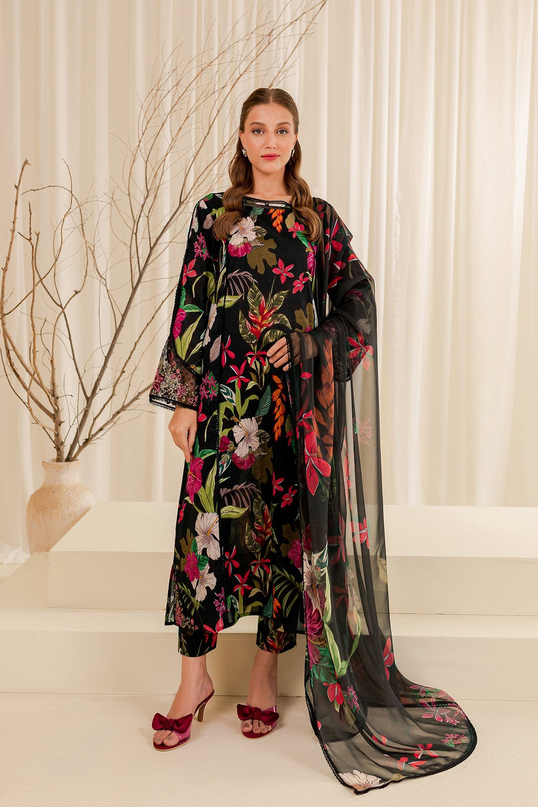 Farasha | Printed Essentials | EBONY PASSION by Farasha - Designer Dress - Type: Ladies Clothes - Available at Libayah - 100% Original