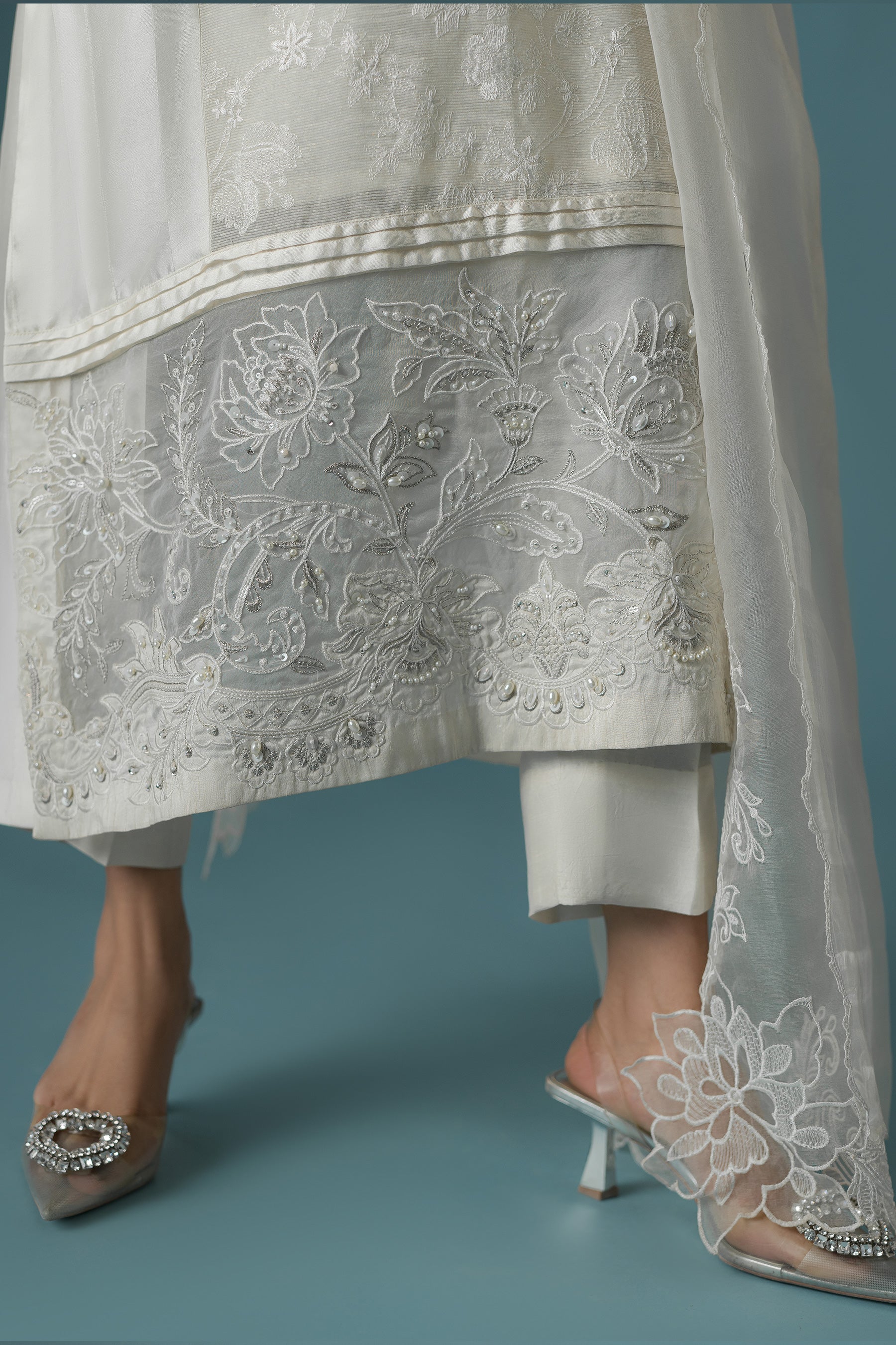 Ammara Khan | Flo 25 | Chandni Rani Long Kurta Set (D-11) by Ammara Khan - Designer Dress - Type: Ladies Clothes - Available at Libayah - 100% Original