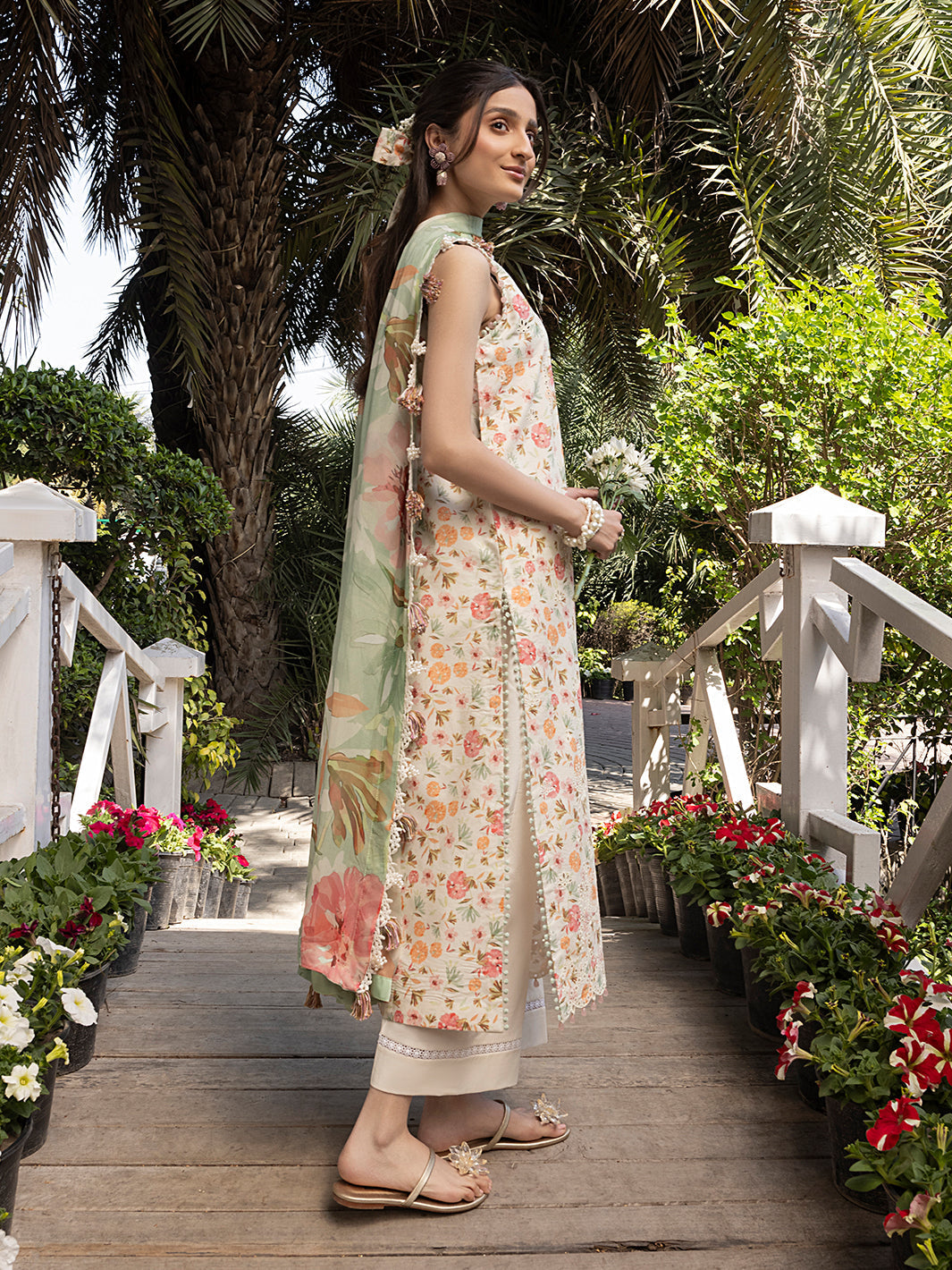 Izel | Oh Spring Lawn 25 | FLORA (A) by Izel - Designer Dress - Type: Ladies Clothes - Available at Libayah - 100% Original