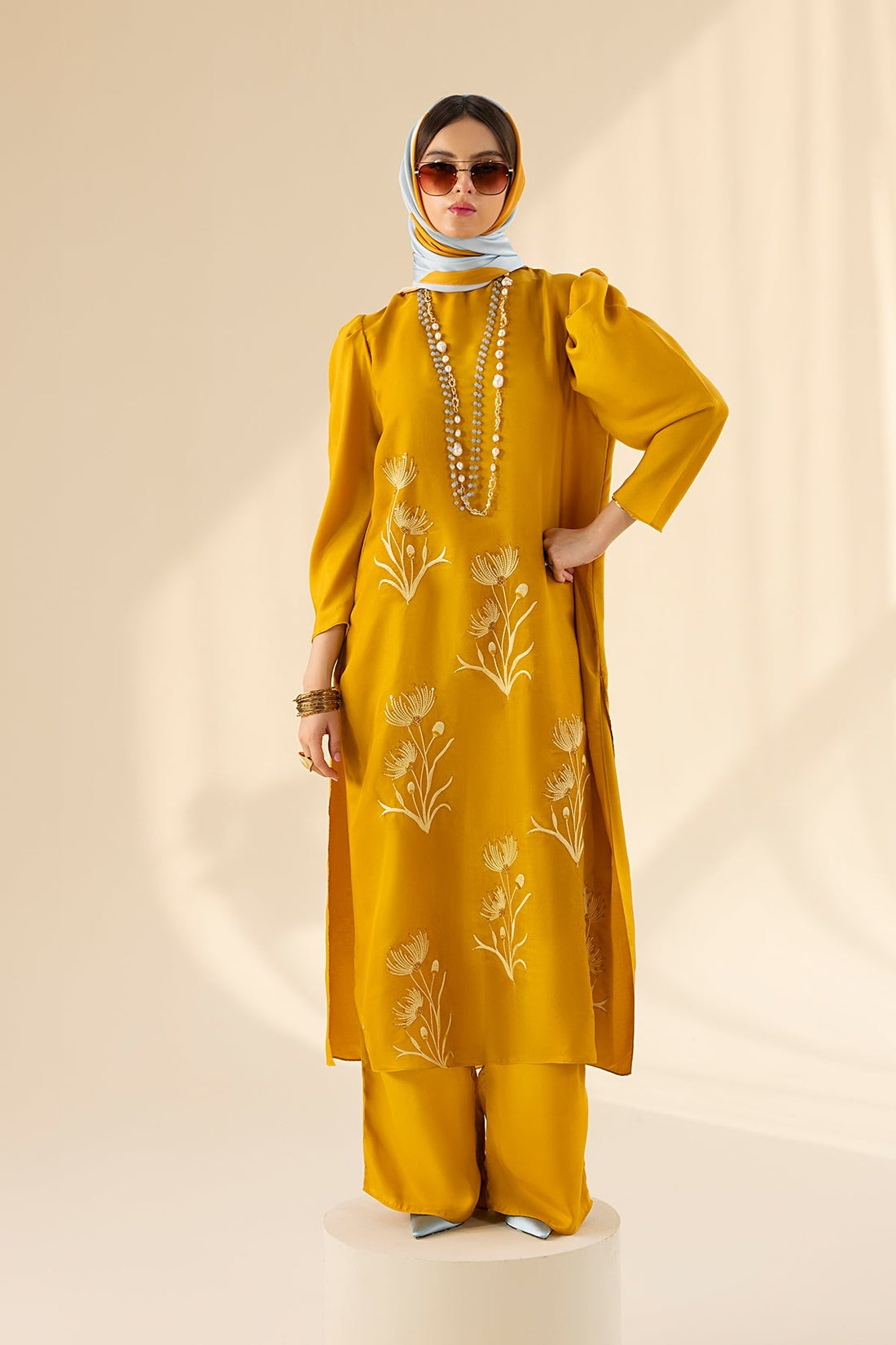 Erum Khan | Lillia Summer Edit | Honey Haze by Erum Khan - Designer Dress - Type: Ladies Clothes - Available at Libayah - 100% Original