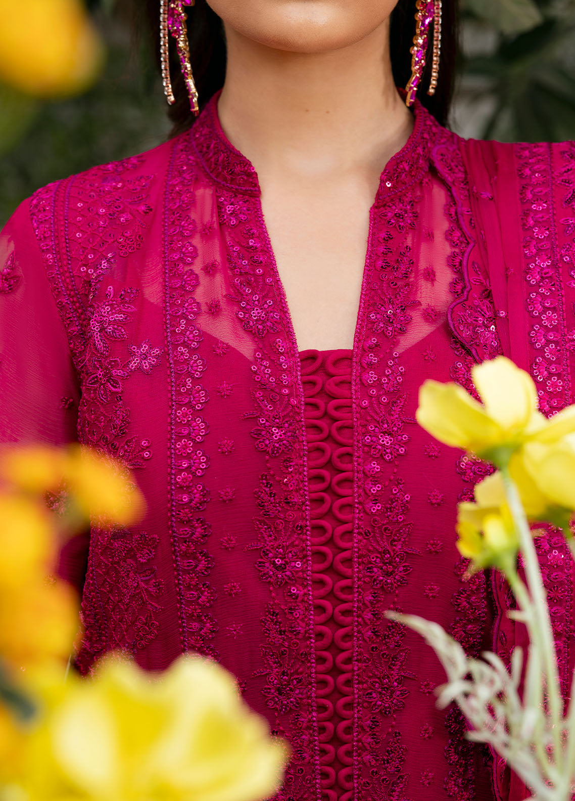 Gulaal | Reverie Embroidered Chiffon | ZEVIRA by Gulaal - Designer Dress - Type: Ladies Clothes - Available at Libayah - 100% Original