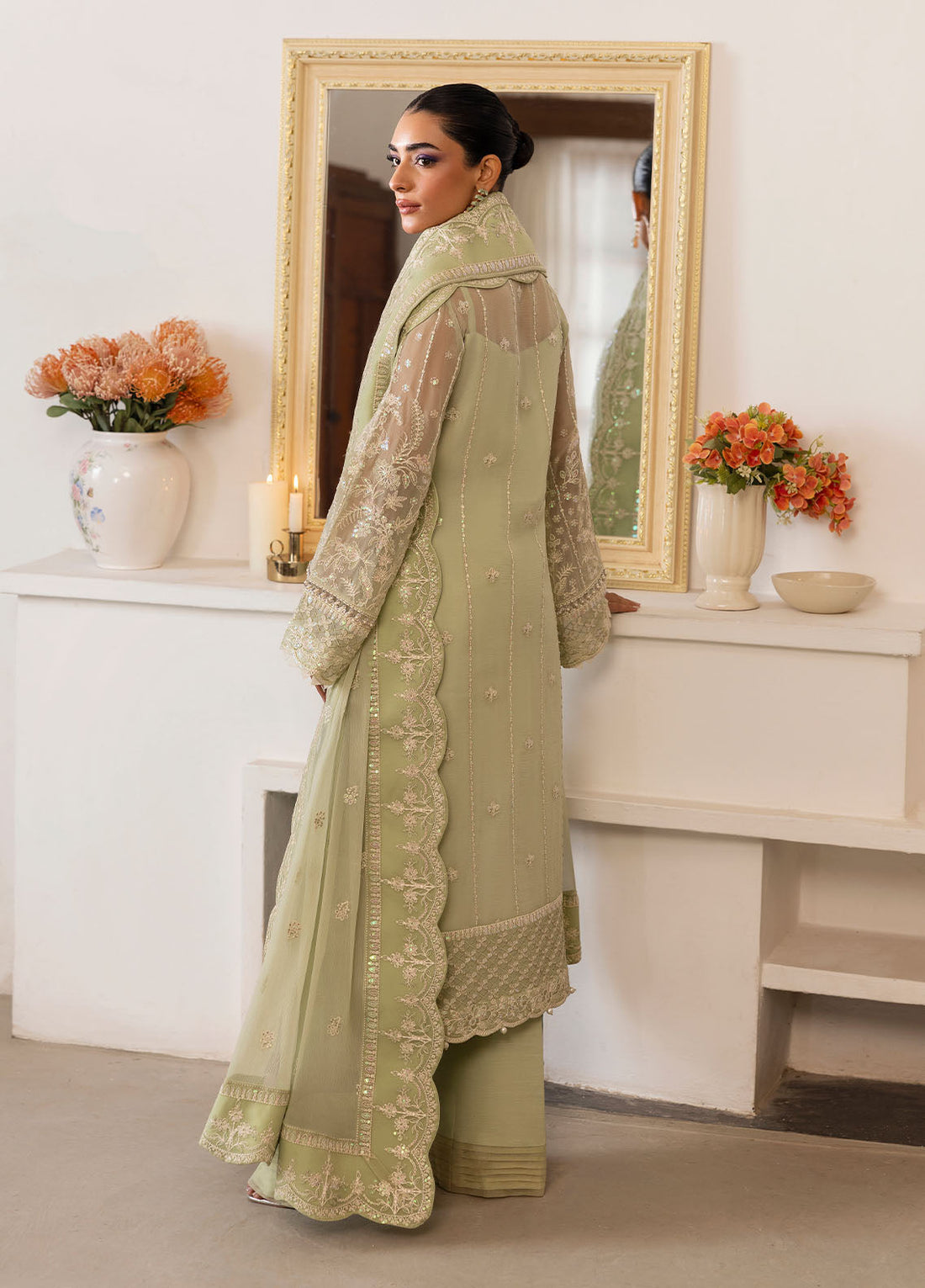Gulaal | Reverie Embroidered Chiffon | VIRIDA by Gulaal - Designer Dress - Type: Ladies Clothes - Available at Libayah - 100% Original
