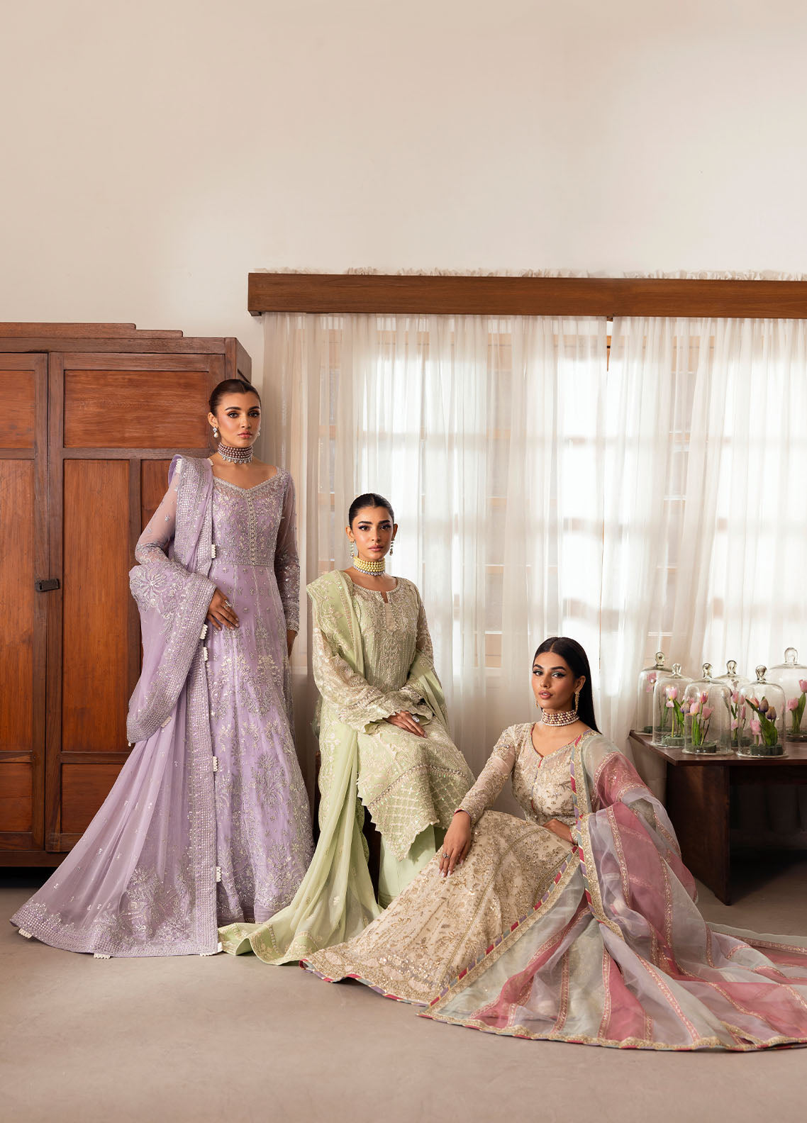 Gulaal | Reverie Embroidered Chiffon | VIRIDA by Gulaal - Designer Dress - Type: Ladies Clothes - Available at Libayah - 100% Original