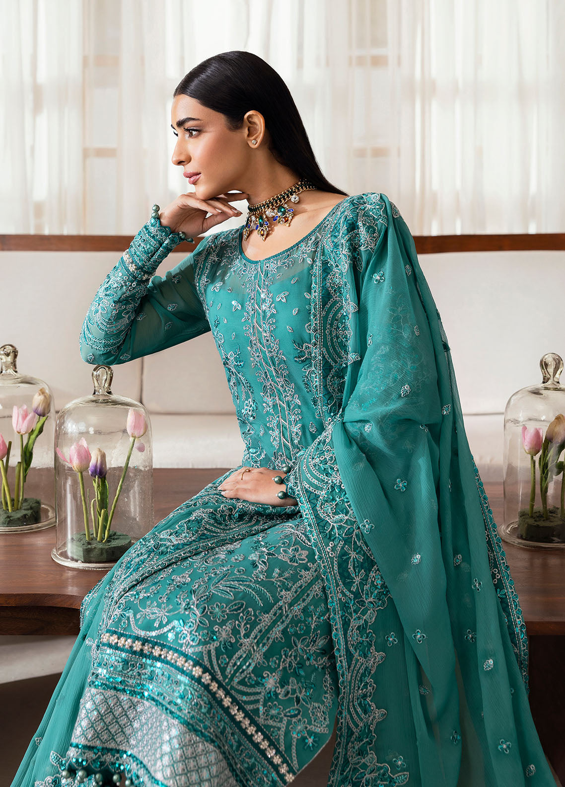 Gulaal | Reverie Embroidered Chiffon | MIRAL by Gulaal - Designer Dress - Type: Ladies Clothes - Available at Libayah - 100% Original