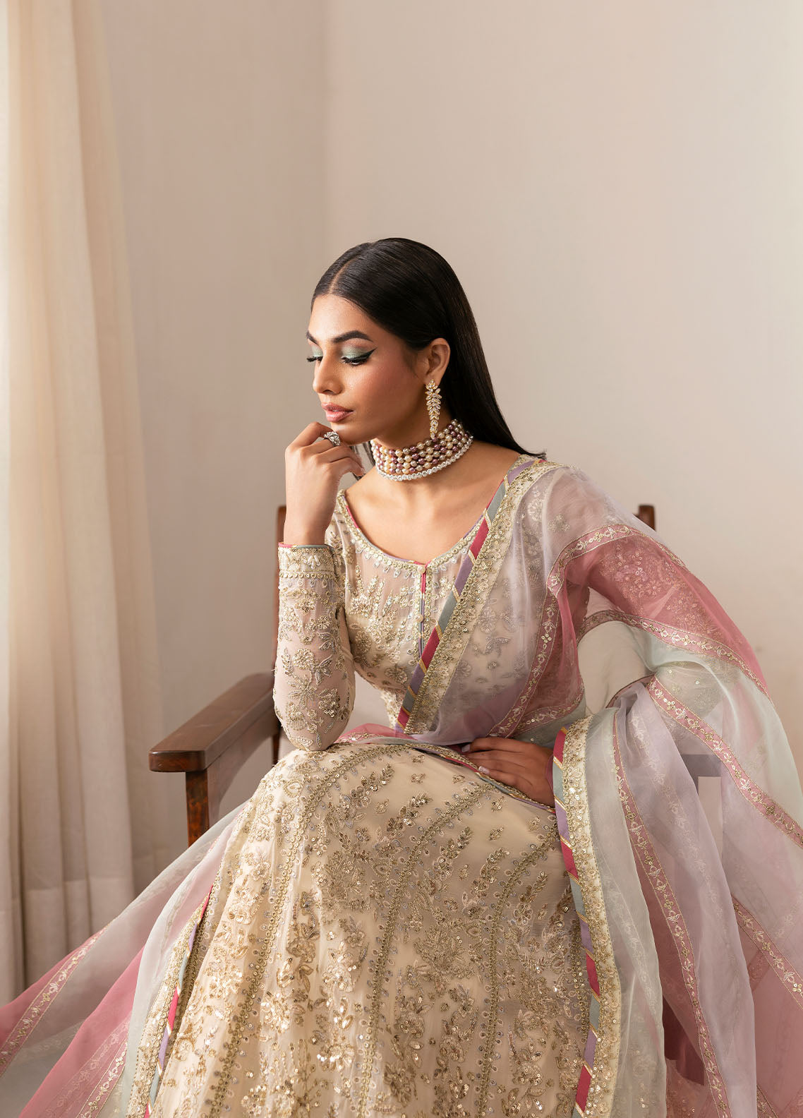 Gulaal | Reverie Embroidered Chiffon | CHIRAGH by Gulaal - Designer Dress - Type: Ladies Clothes - Available at Libayah - 100% Original