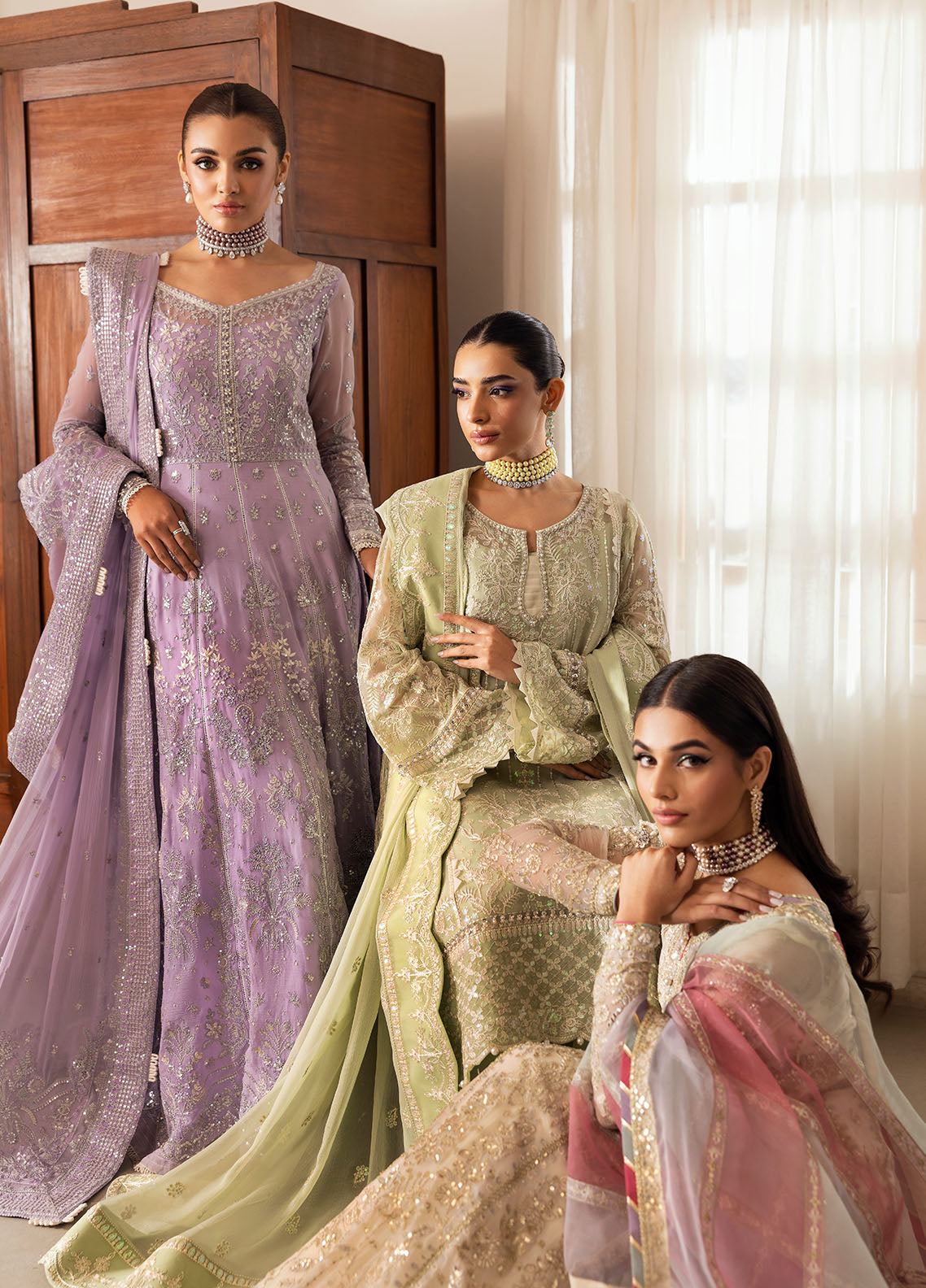 Gulaal | Reverie Embroidered Chiffon | CHIRAGH by Gulaal - Designer Dress - Type: Ladies Clothes - Available at Libayah - 100% Original