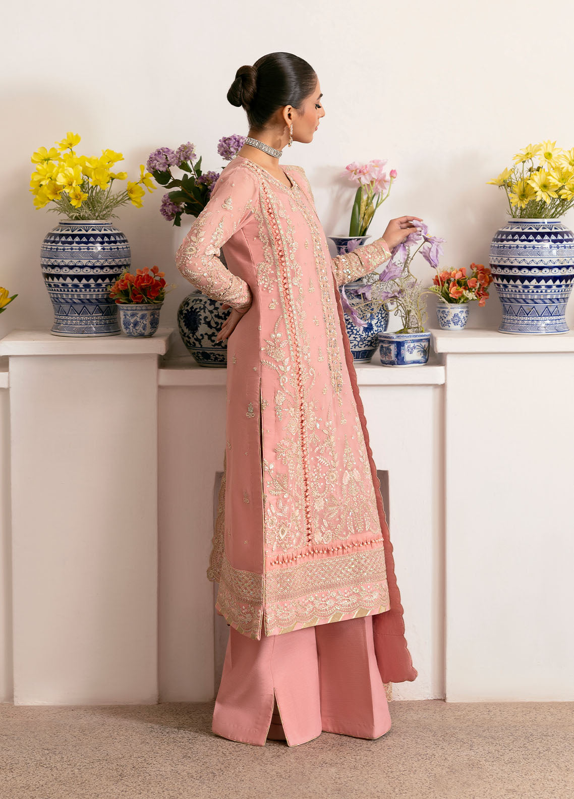 Gulaal | Reverie Embroidered Chiffon | CORALYN by Gulaal - Designer Dress - Type: Ladies Clothes - Available at Libayah - 100% Original