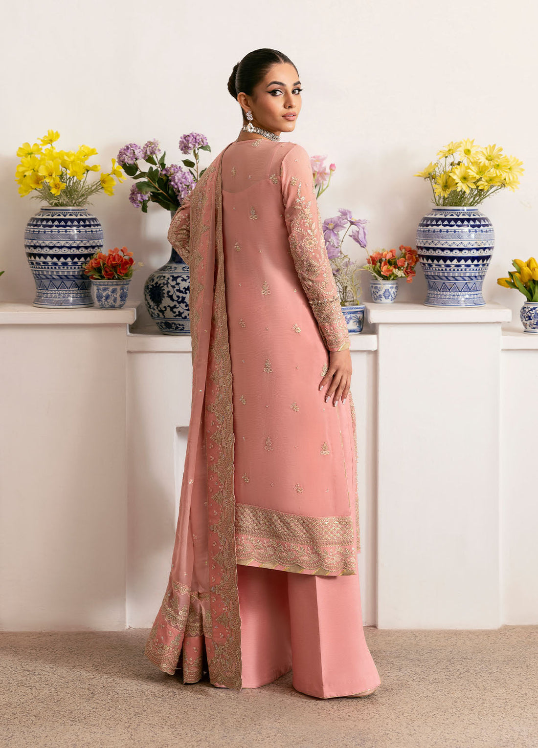 Gulaal | Reverie Embroidered Chiffon | CORALYN by Gulaal - Designer Dress - Type: Ladies Clothes - Available at Libayah - 100% Original
