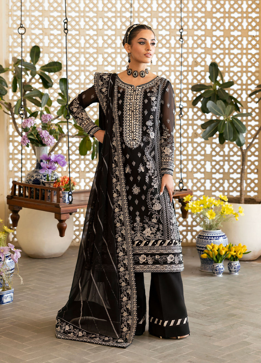 Gulaal | Reverie Embroidered Chiffon | NYRA by Gulaal - Designer Dress - Type: Ladies Clothes - Available at Libayah - 100% Original
