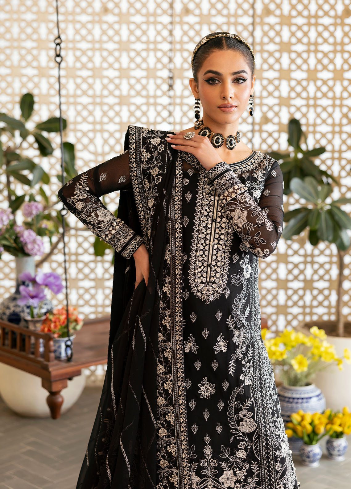 Gulaal | Reverie Embroidered Chiffon | NYRA by Gulaal - Designer Dress - Type: Ladies Clothes - Available at Libayah - 100% Original