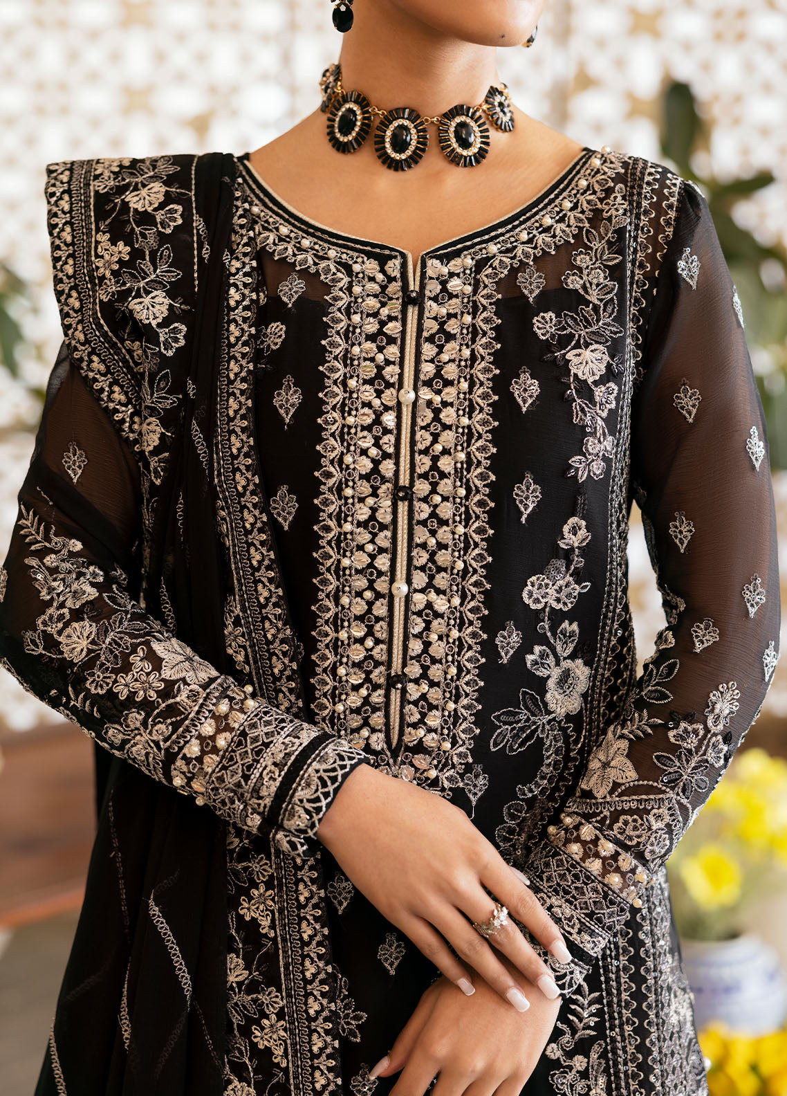 Gulaal | Reverie Embroidered Chiffon | NYRA by Gulaal - Designer Dress - Type: Ladies Clothes - Available at Libayah - 100% Original