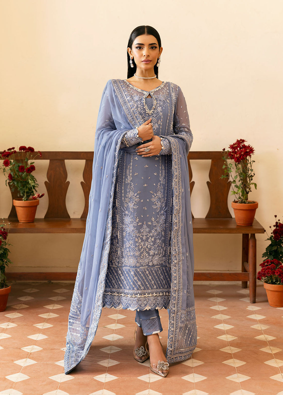 Gulaal | Reverie Embroidered Chiffon | MEHER by Gulaal - Designer Dress - Type: Ladies Clothes - Available at Libayah - 100% Original