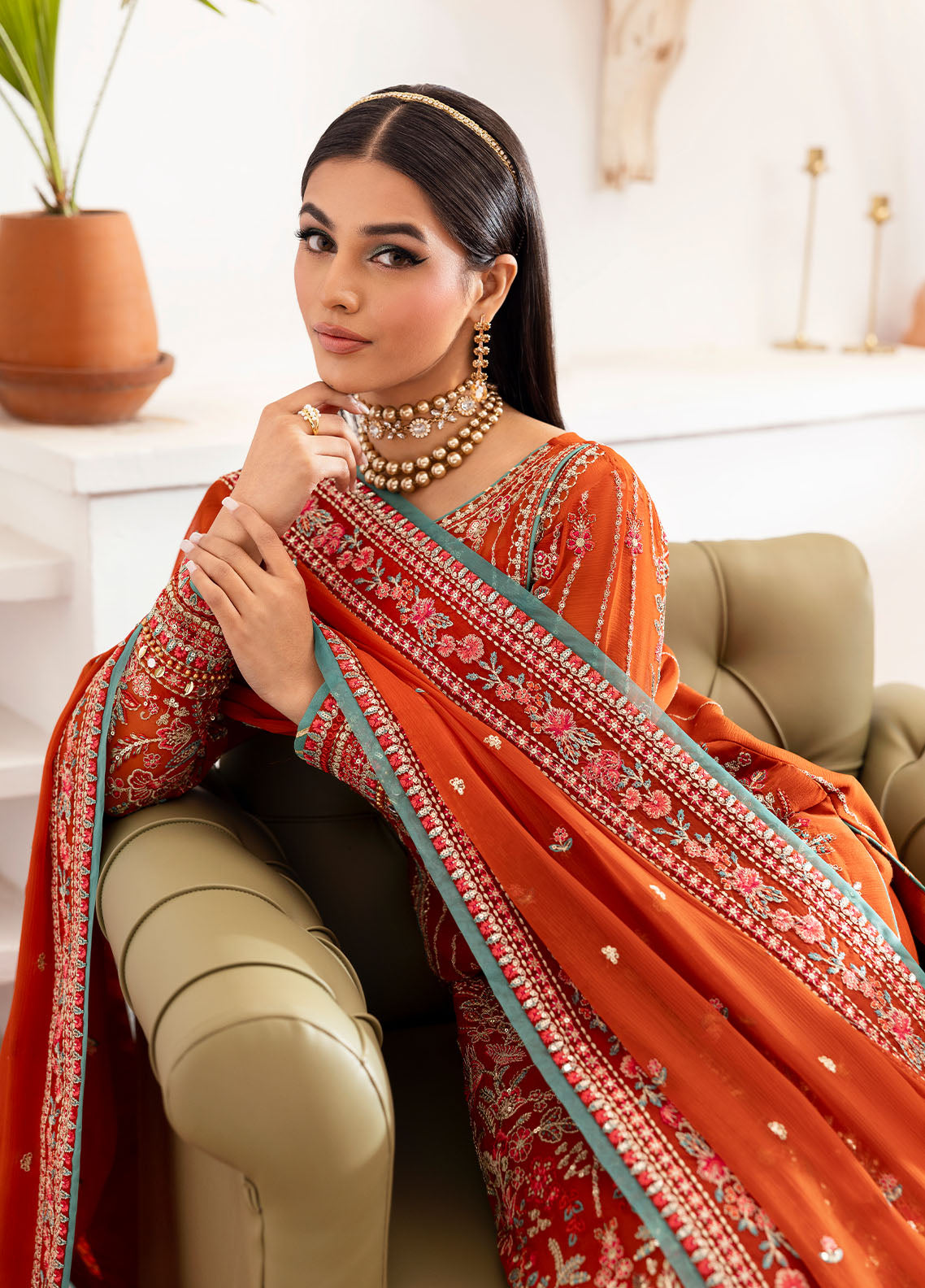Gulaal | Reverie Embroidered Chiffon | ZARNA by Gulaal - Designer Dress - Type: Ladies Clothes - Available at Libayah - 100% Original