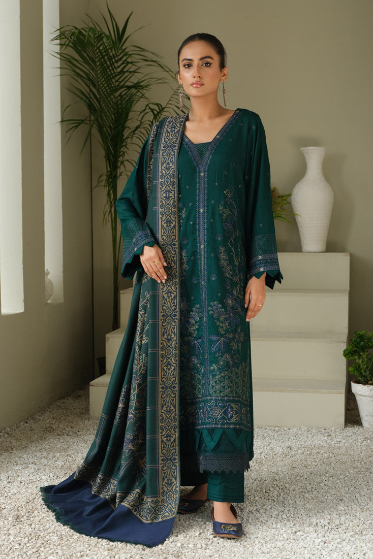 Marjjan | Aangan Embroidered Viscose |  MDS-75 (GREEN) by Marjjan - Designer Dress - Type: Ladies Clothes - Available at Libayah - 100% Original