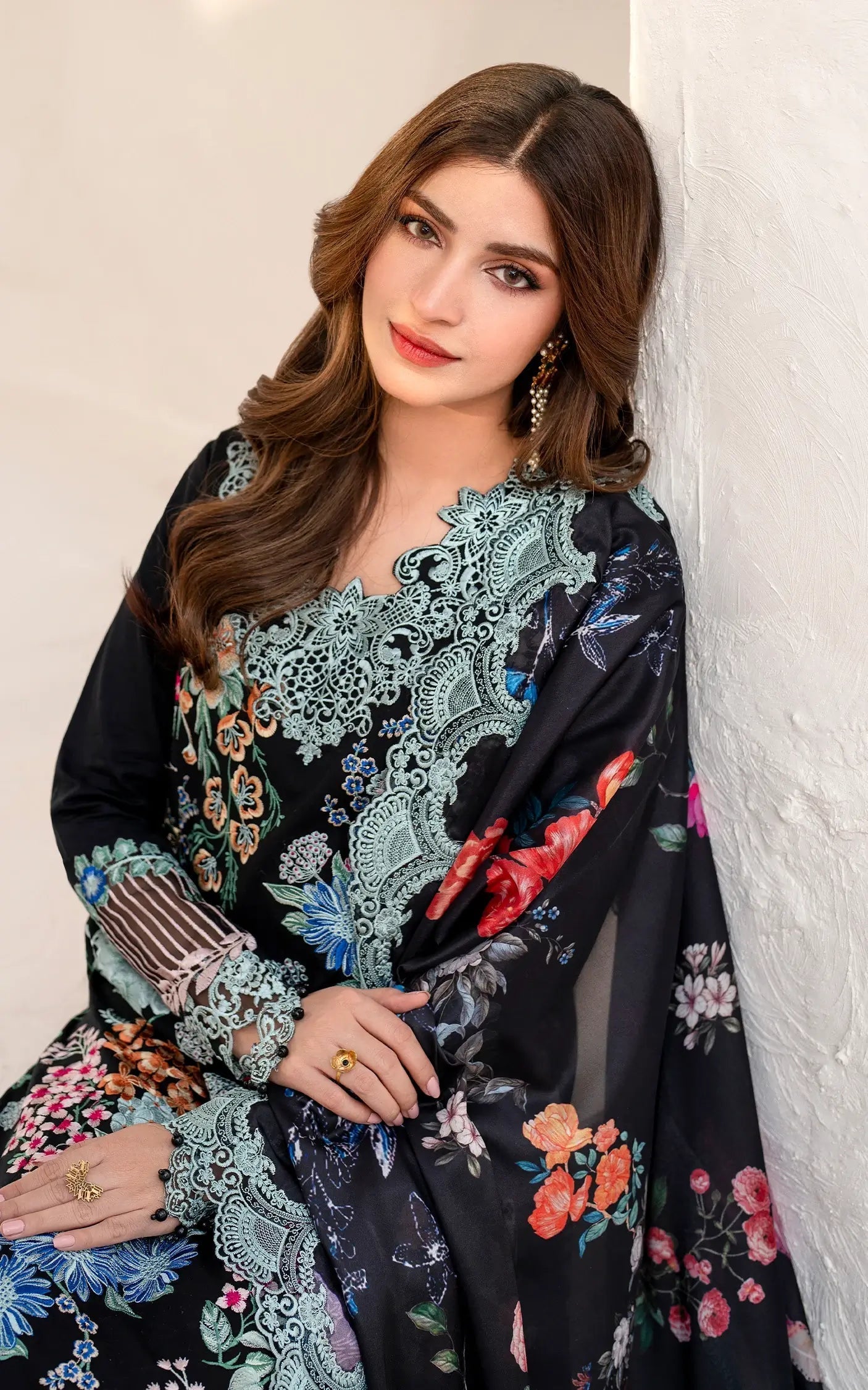 Asifa and Nabeel | Azalia Sumemr 25 | Garden Rose (AZL25-05) by Asifa and Nabeel - Designer Dress - Type: Ladies Clothes - Available at Libayah - 100% Original