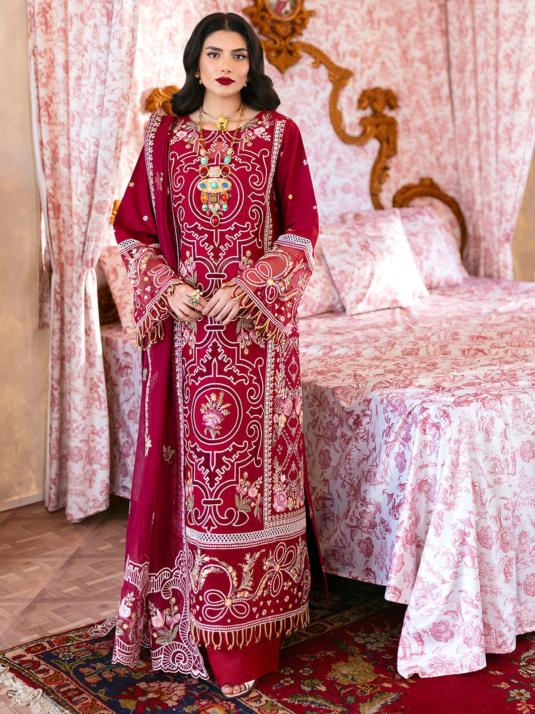 Mahnur | Sophie Luxury Lawn 25 | Ginny by Mahnur - Designer Dress - Type: Ladies Clothes - Available at Libayah - 100% Original