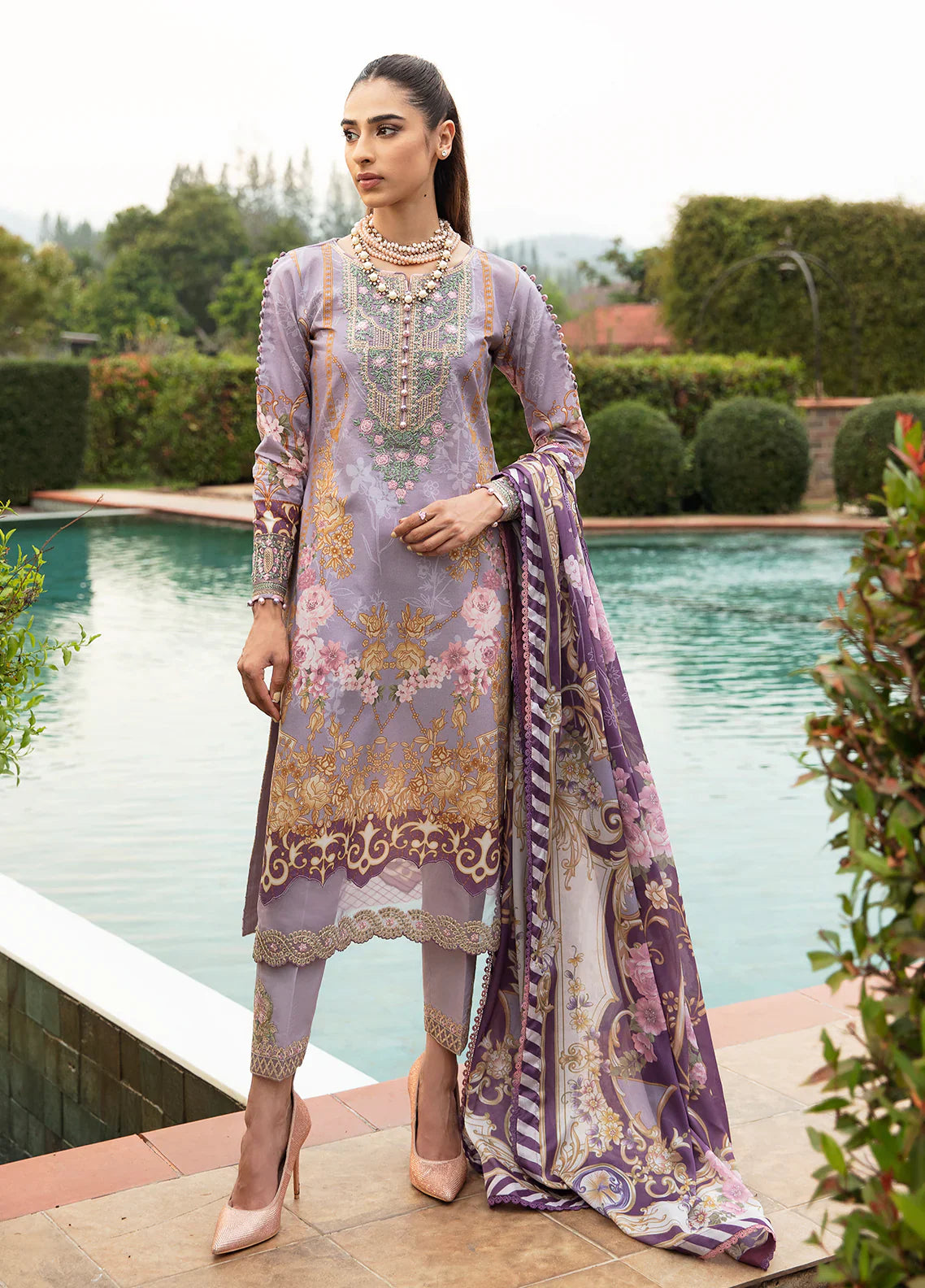 Gulaal | Springtime Ballet | LAVANDE (GL-L-24V1-05) by Gulaal - Designer Dress - Type: Ladies Clothes - Available at Libayah - 100% Original