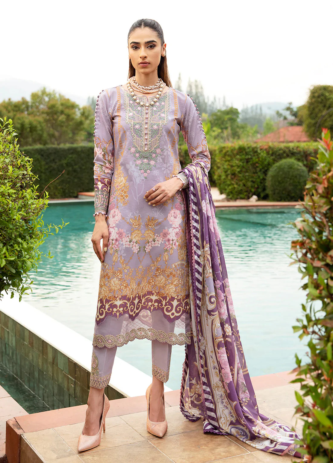 Gulaal | Springtime Ballet | LAVANDE (GL-L-24V1-05) by Gulaal - Designer Dress - Type: Ladies Clothes - Available at Libayah - 100% Original