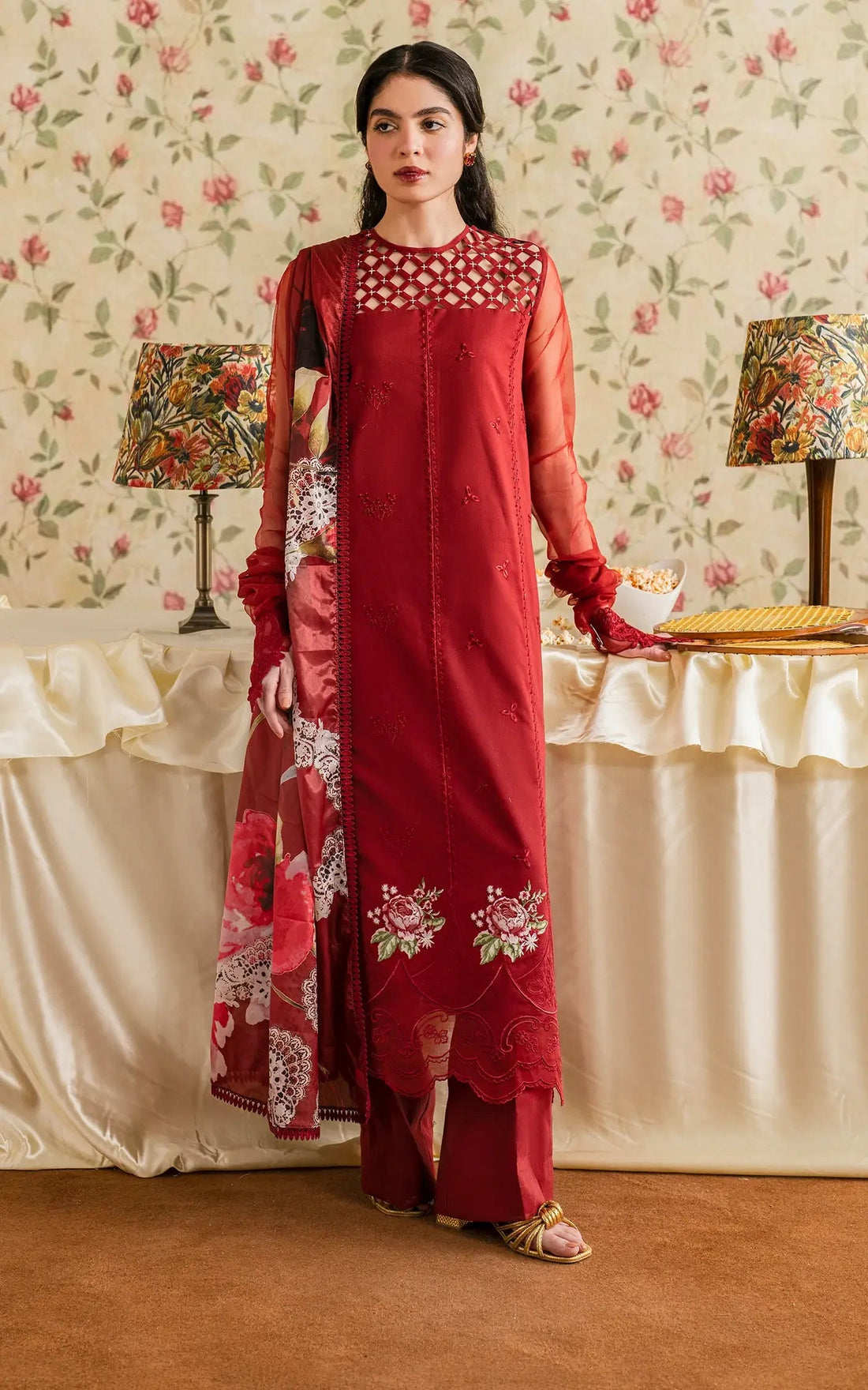 Asifa and Nabeel | Meraki Vintage 25 | Gulaal (MVL25-20) by Asifa and Nabeel - Designer Dress - Type: Ladies Clothes - Available at Libayah - 100% Original