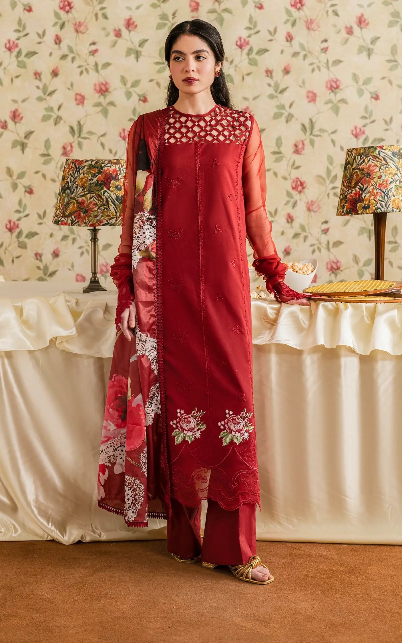 Asifa and Nabeel | Meraki Vintage 25 | Gulaal (MVL25-20) by Asifa and Nabeel - Designer Dress - Type: Ladies Clothes - Available at Libayah - 100% Original