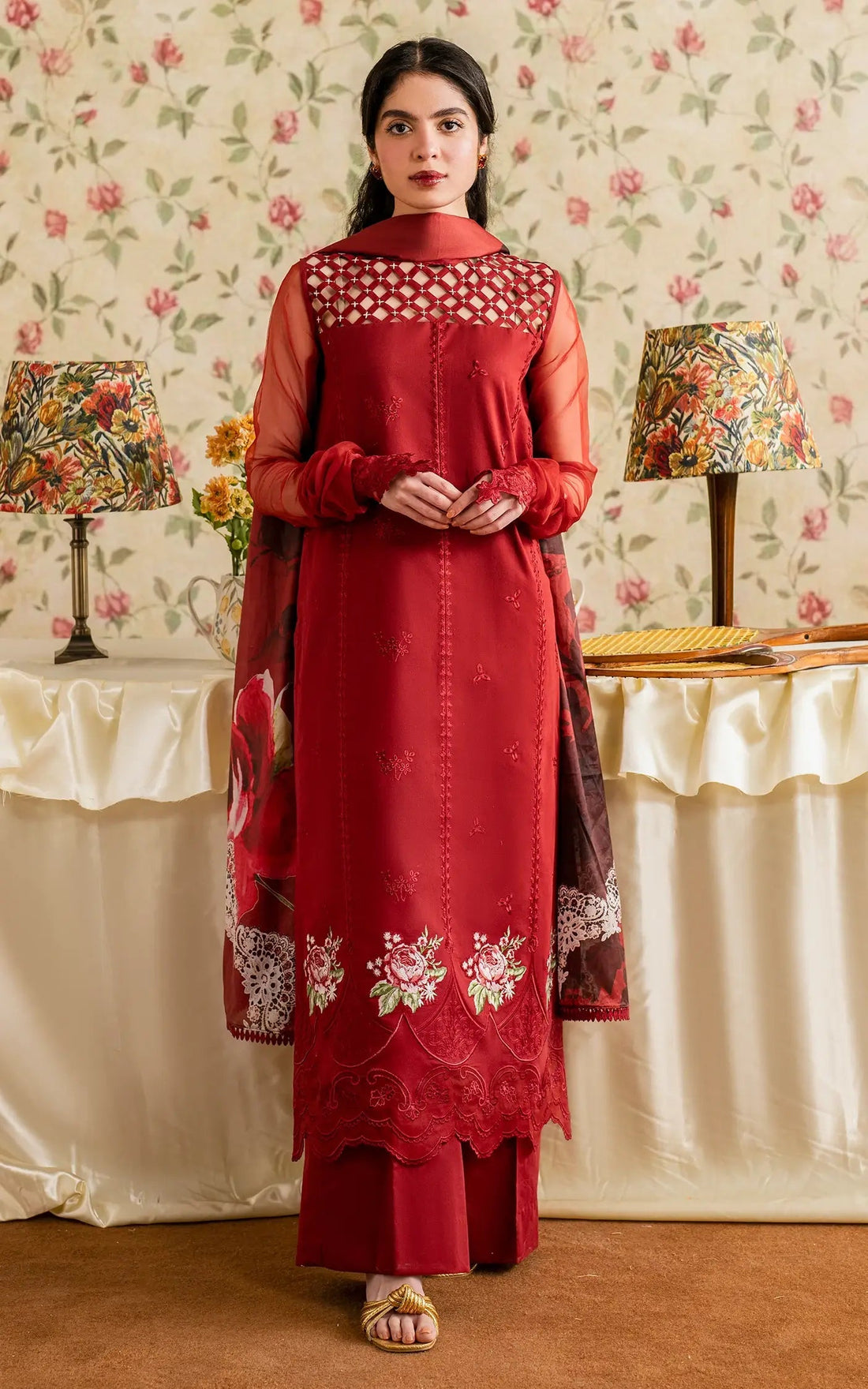 Asifa and Nabeel | Meraki Vintage 25 | Gulaal (MVL25-20) by Asifa and Nabeel - Designer Dress - Type: Ladies Clothes - Available at Libayah - 100% Original