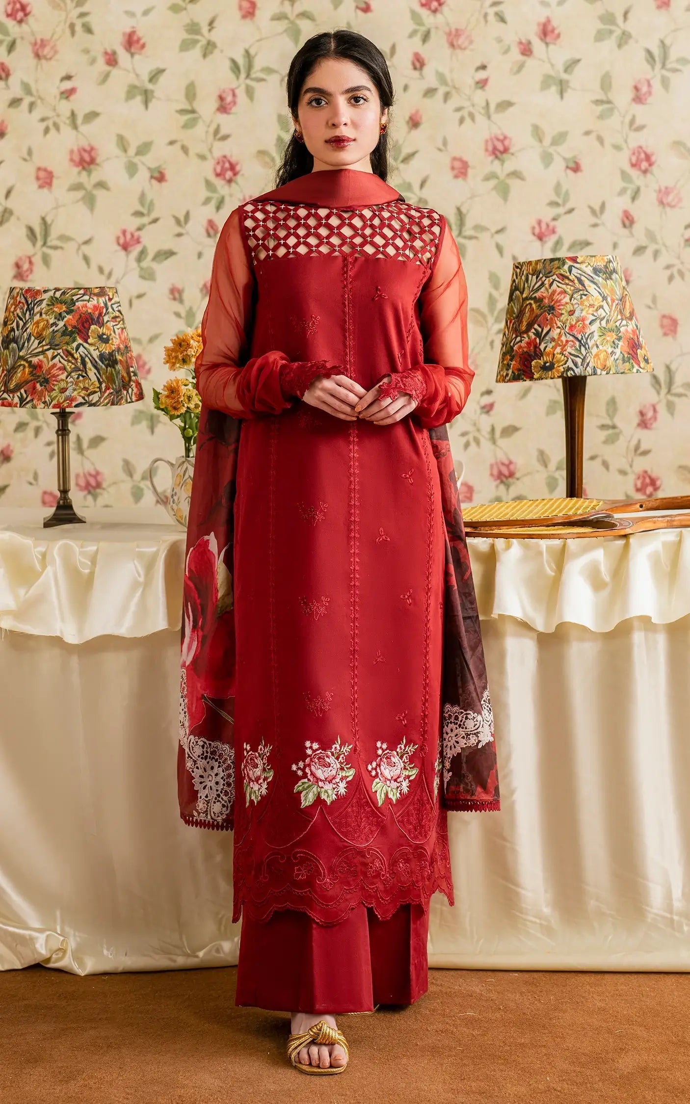Asifa and Nabeel | Meraki Vintage 25 | Gulaal (MVL25-20) by Asifa and Nabeel - Designer Dress - Type: Ladies Clothes - Available at Libayah - 100% Original