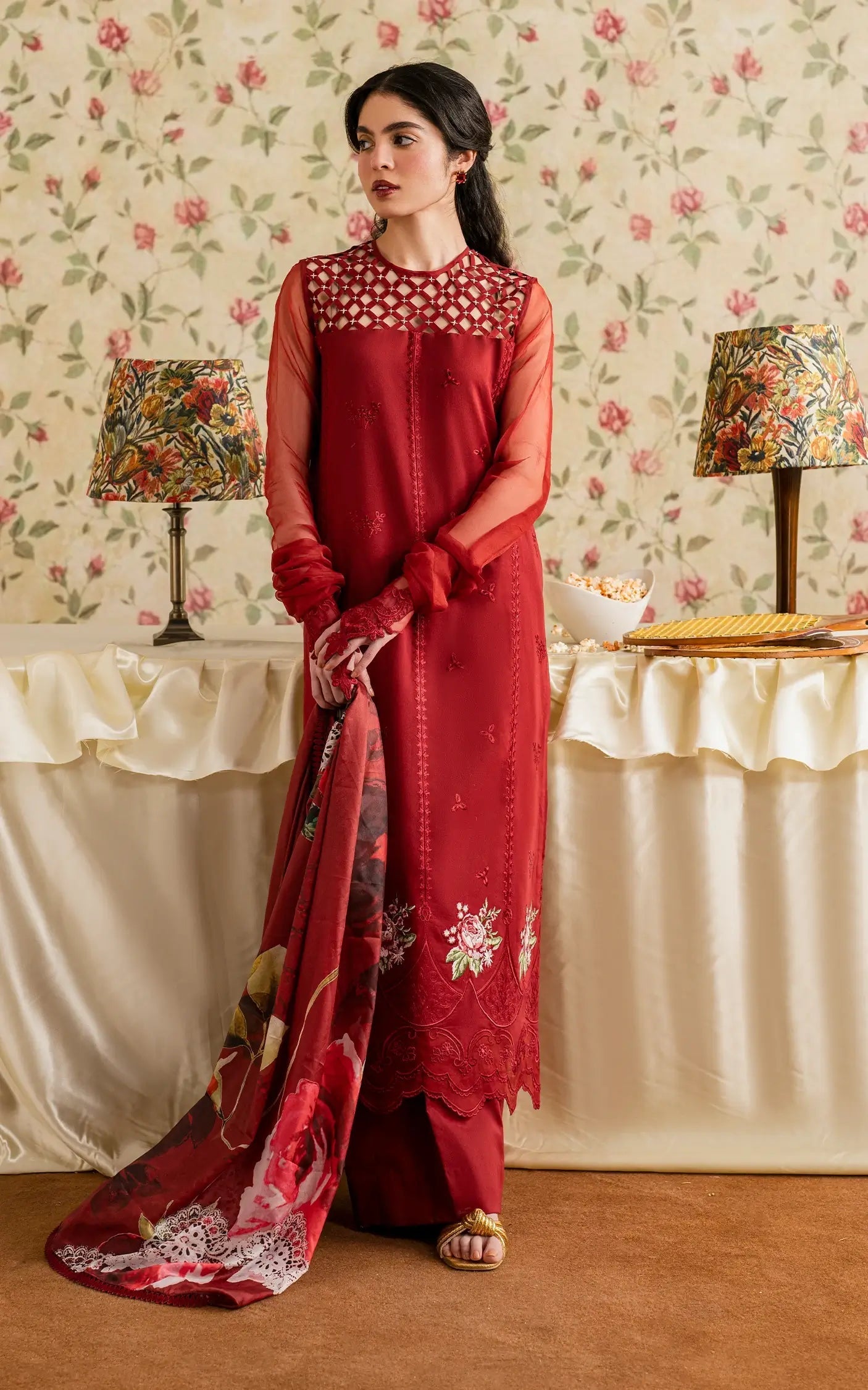 Asifa and Nabeel | Meraki Vintage 25 | Gulaal (MVL25-20) by Asifa and Nabeel - Designer Dress - Type: Ladies Clothes - Available at Libayah - 100% Original