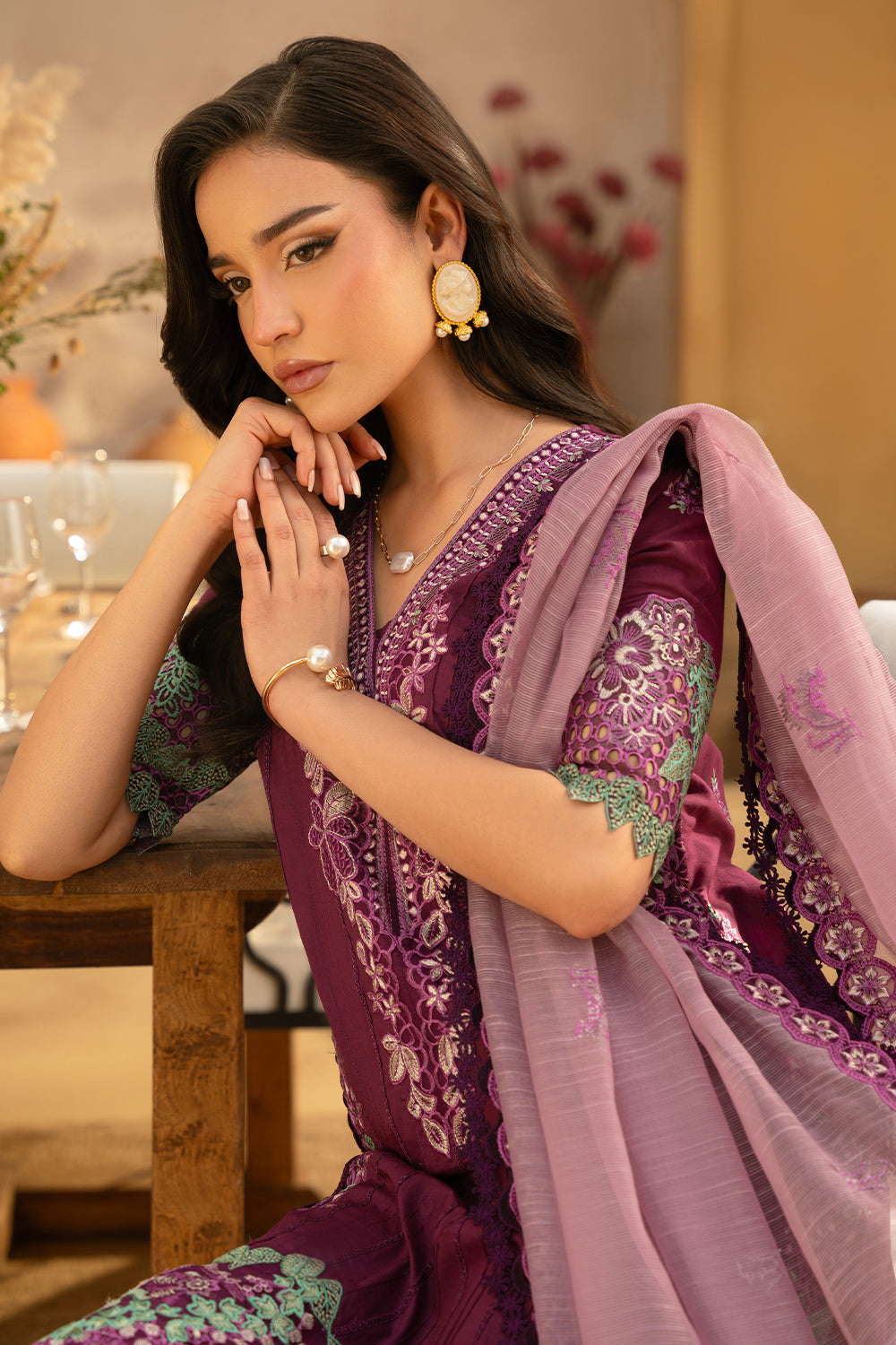 Saira Rizwan | Luxury Lawn 25 | VALERIE-SRL25-11 by Saira Rizwan - Designer Dress - Type: Ladies Clothes - Available at Libayah - 100% Original