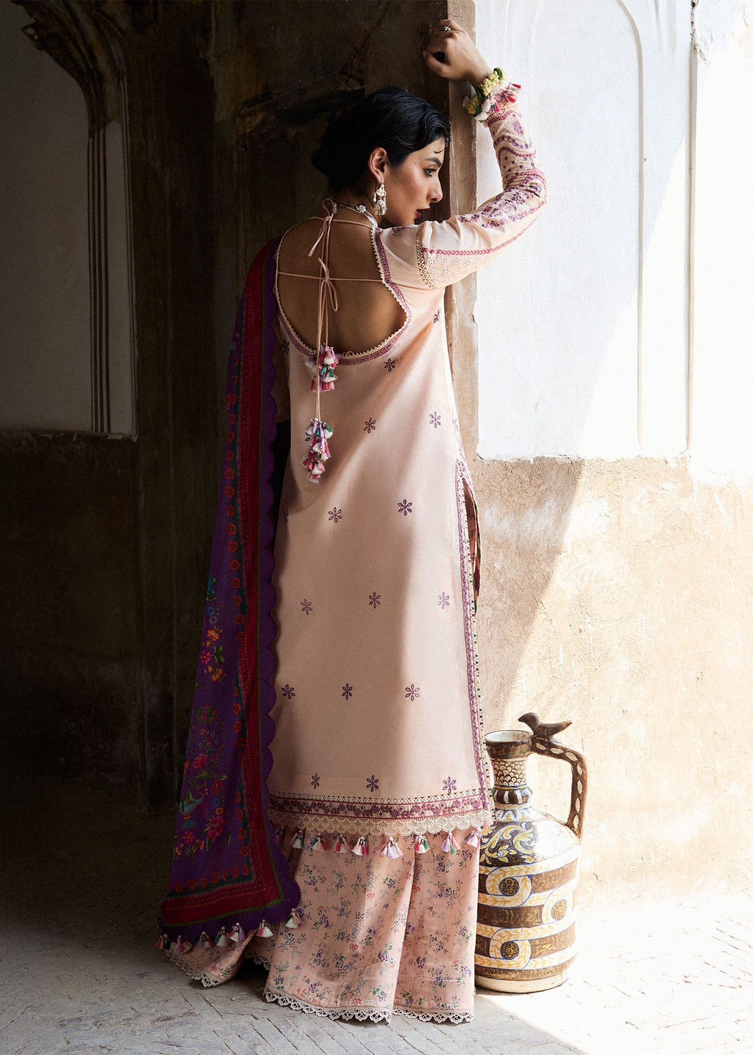 Hussain Rehar | Nirmal SS 25 | Lehr by Hussain Rehar - Designer Dress - Type: Ladies Clothes - Available at Libayah - 100% Original