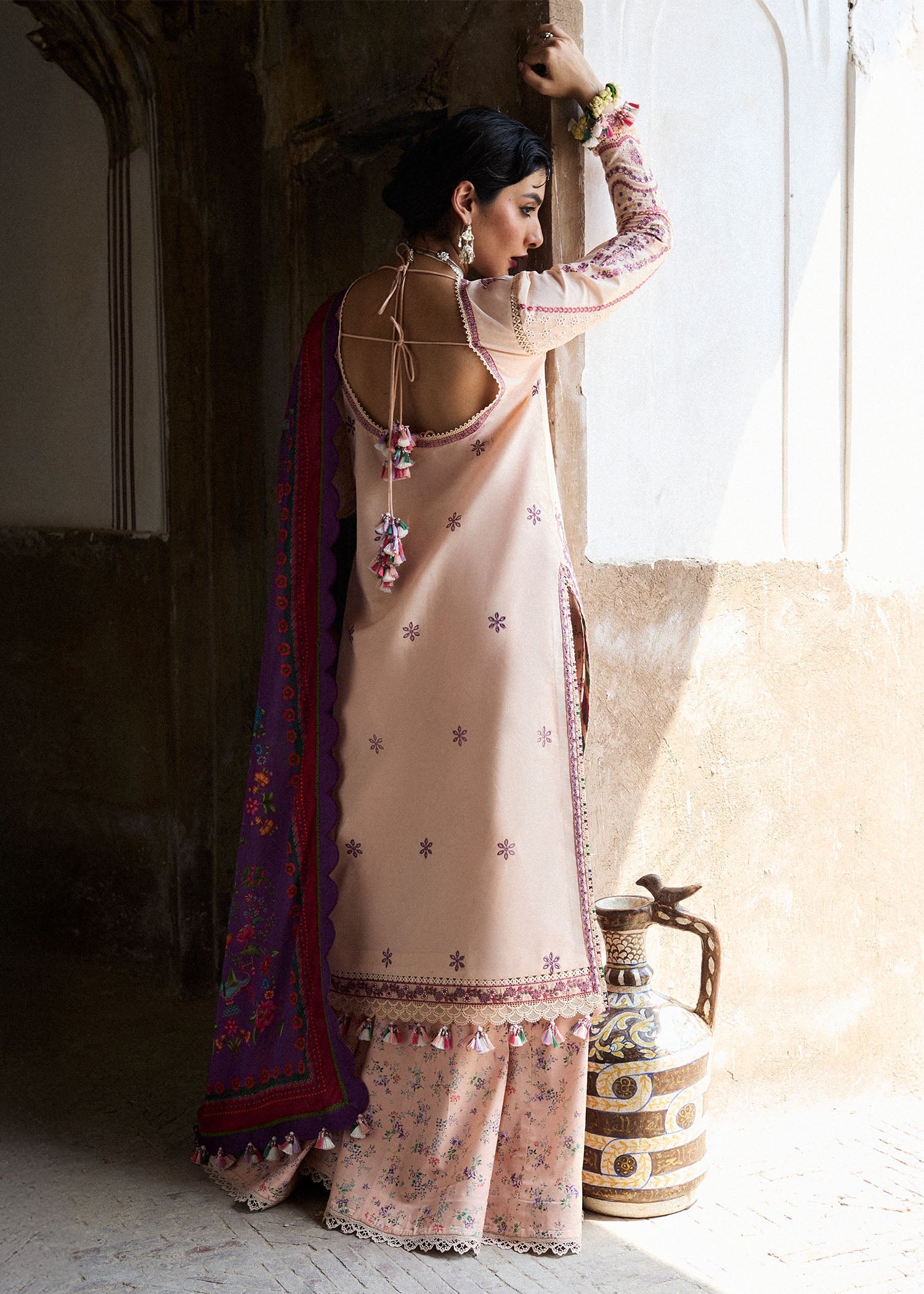 Hussain Rehar | Nirmal SS 25 | Lehr by Hussain Rehar - Designer Dress - Type: Ladies Clothes - Available at Libayah - 100% Original