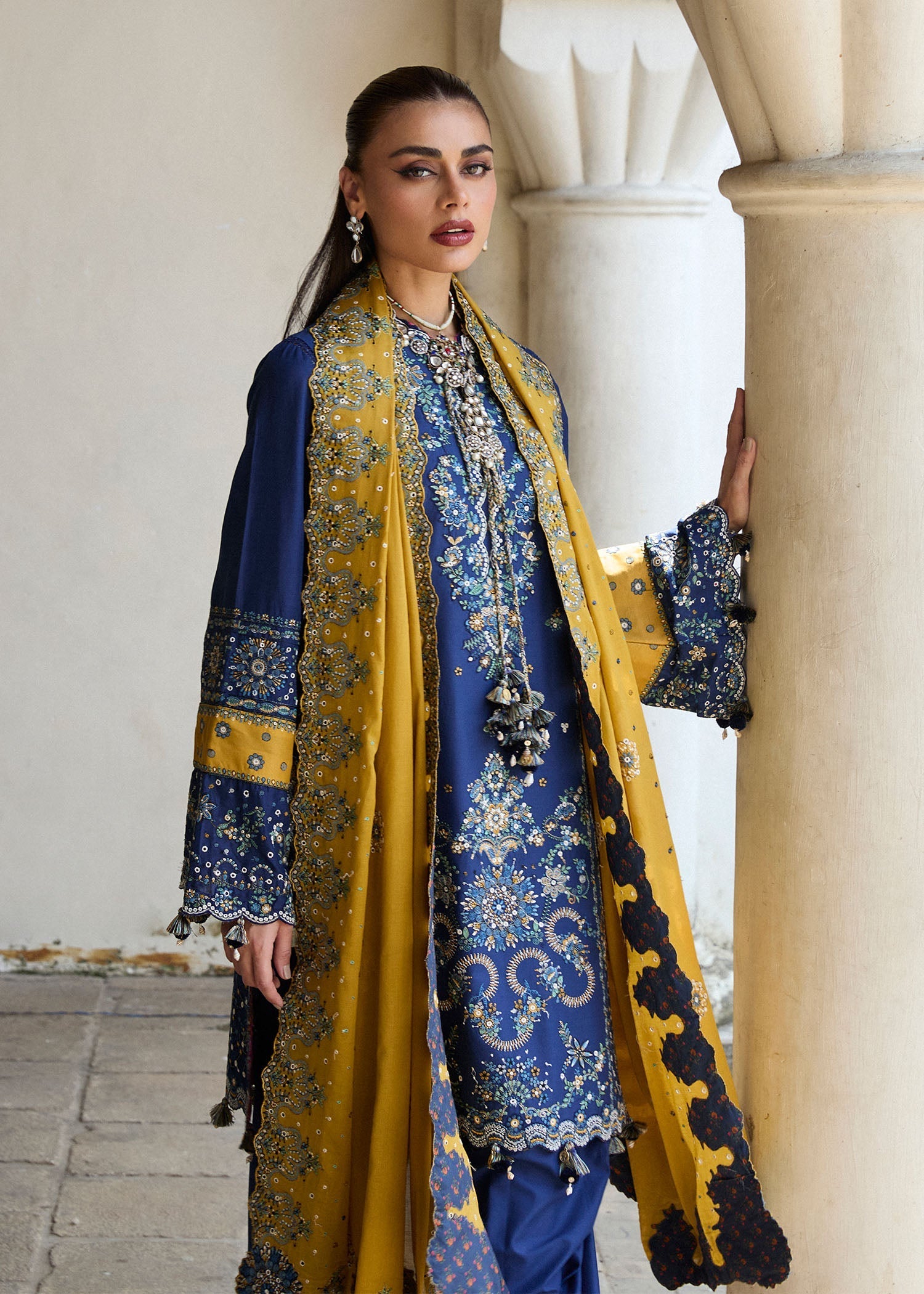 Hussain Rehar | Luxury Lawn 25 | Riviera by Hussain Rehar - Designer Dress - Type: Ladies Clothes - Available at Libayah - 100% Original