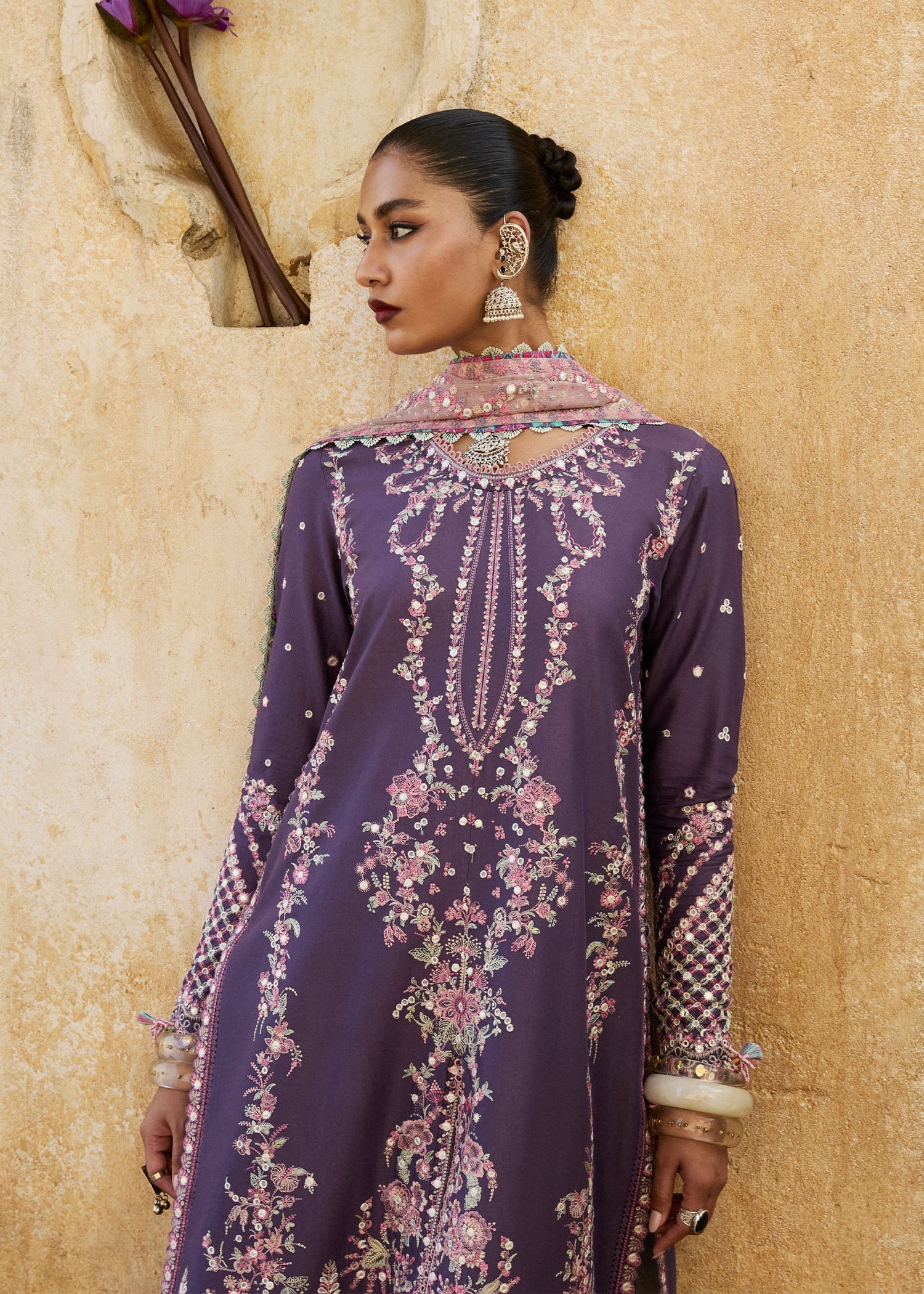 Hussain Rehar | Luxury Lawn 25 | Irris by Hussain Rehar - Designer Dress - Type: Ladies Clothes - Available at Libayah - 100% Original