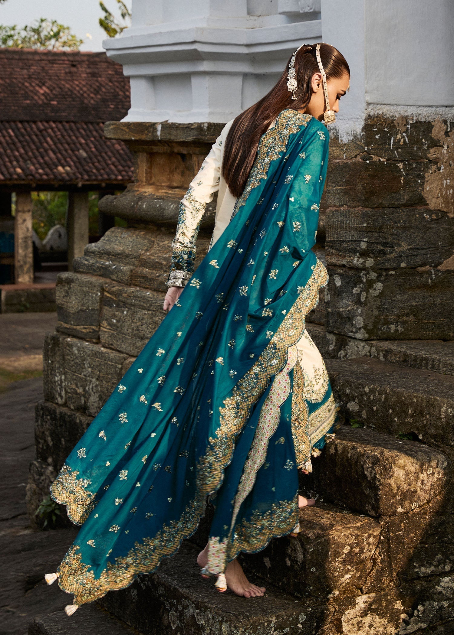 Hussain Rehar | Luxury Lawn 25 | Veil by Hussain Rehar - Designer Dress - Type: Ladies Clothes - Available at Libayah - 100% Original