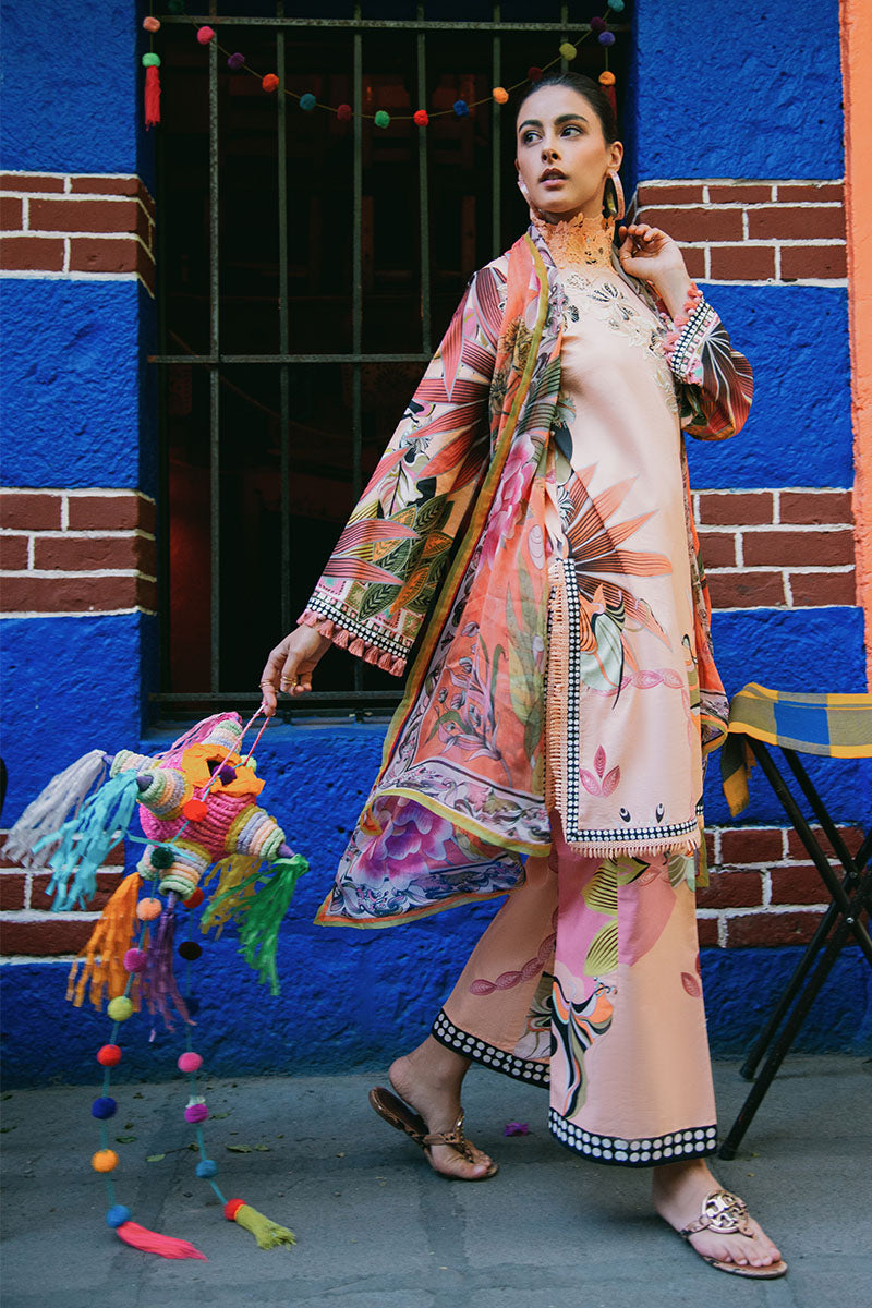 Mushq | La Dolce Hemline Prints 25 | Peach Poppies by Mushq - Designer Dress - Type: Ladies Clothes - Available at Libayah - 100% Original